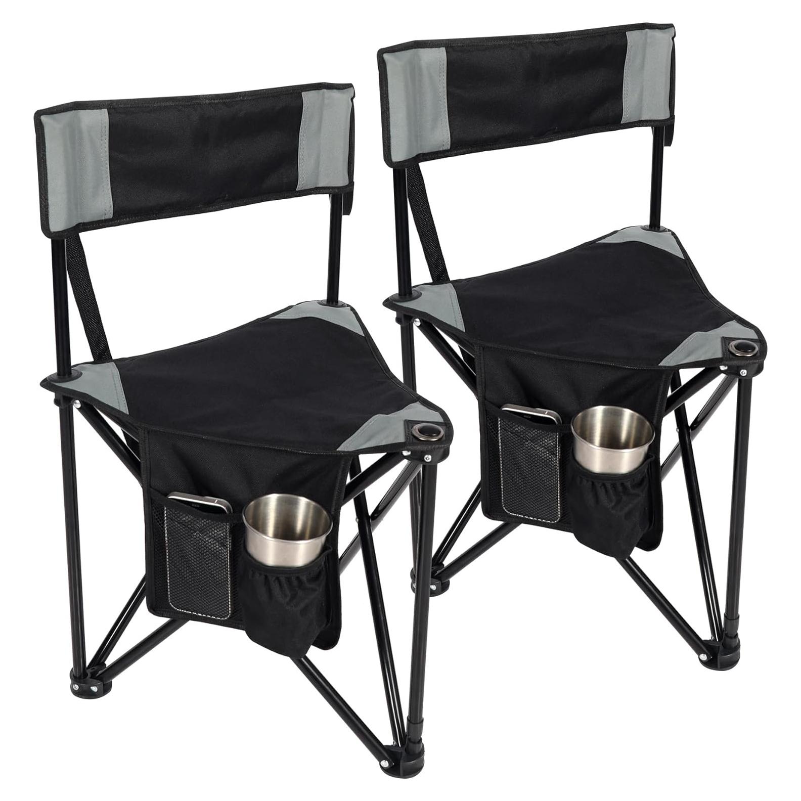Sillas de Camping Plegables REDCAMP con Trípode 2 Unidades