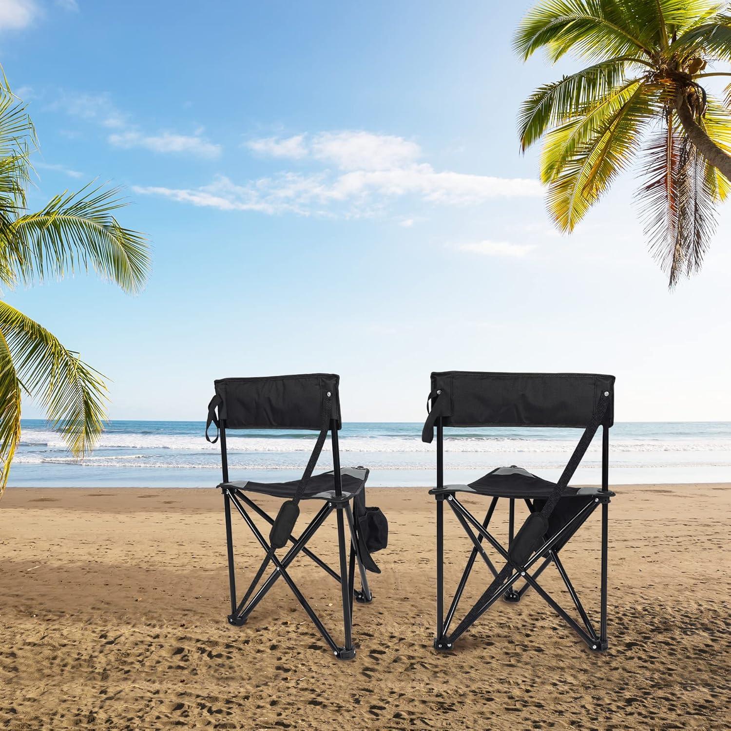 Sillas de Camping Plegables REDCAMP con Trípode 2 Unidades