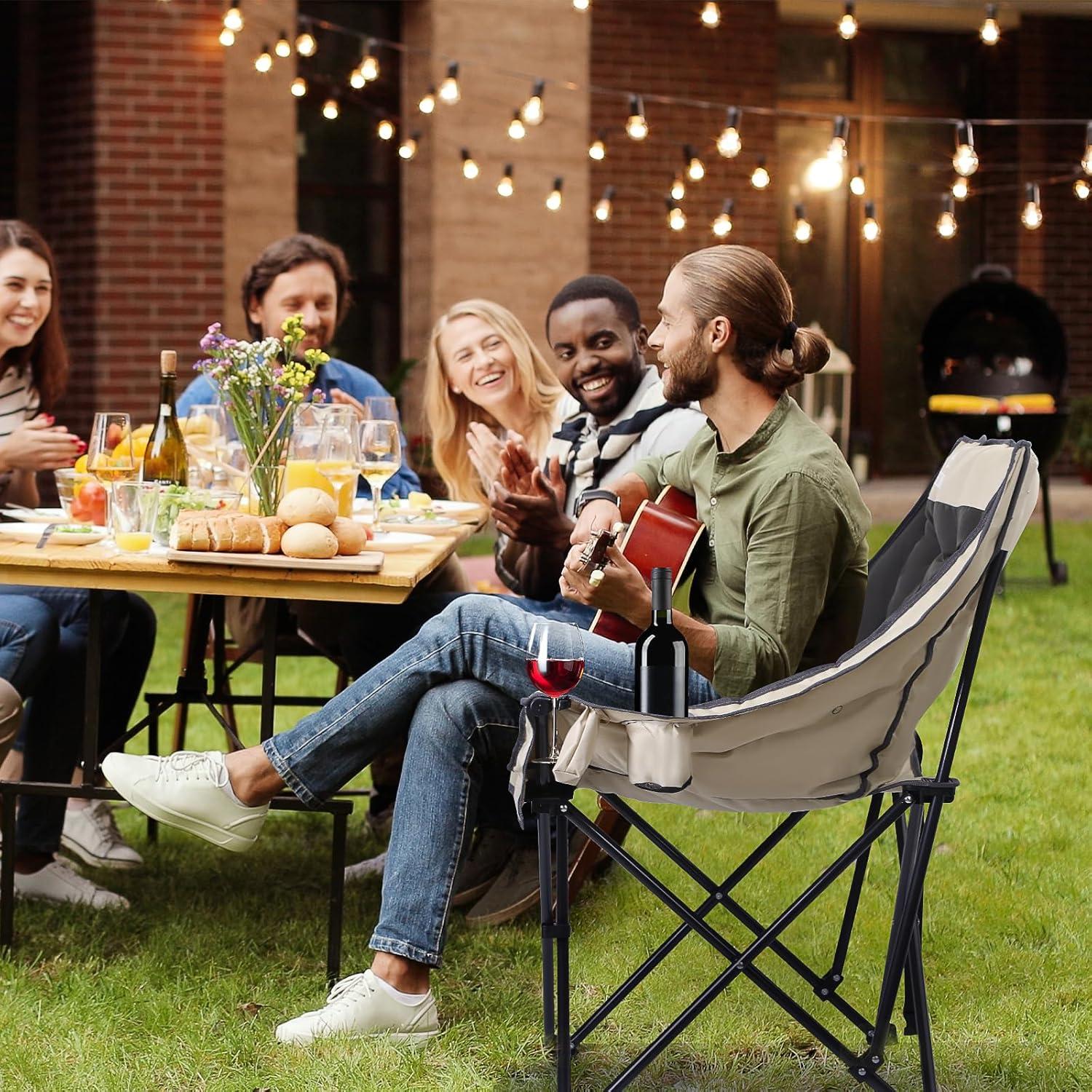 Silla de Camping Plegable Nice C XL con Almohadilla Gruesa