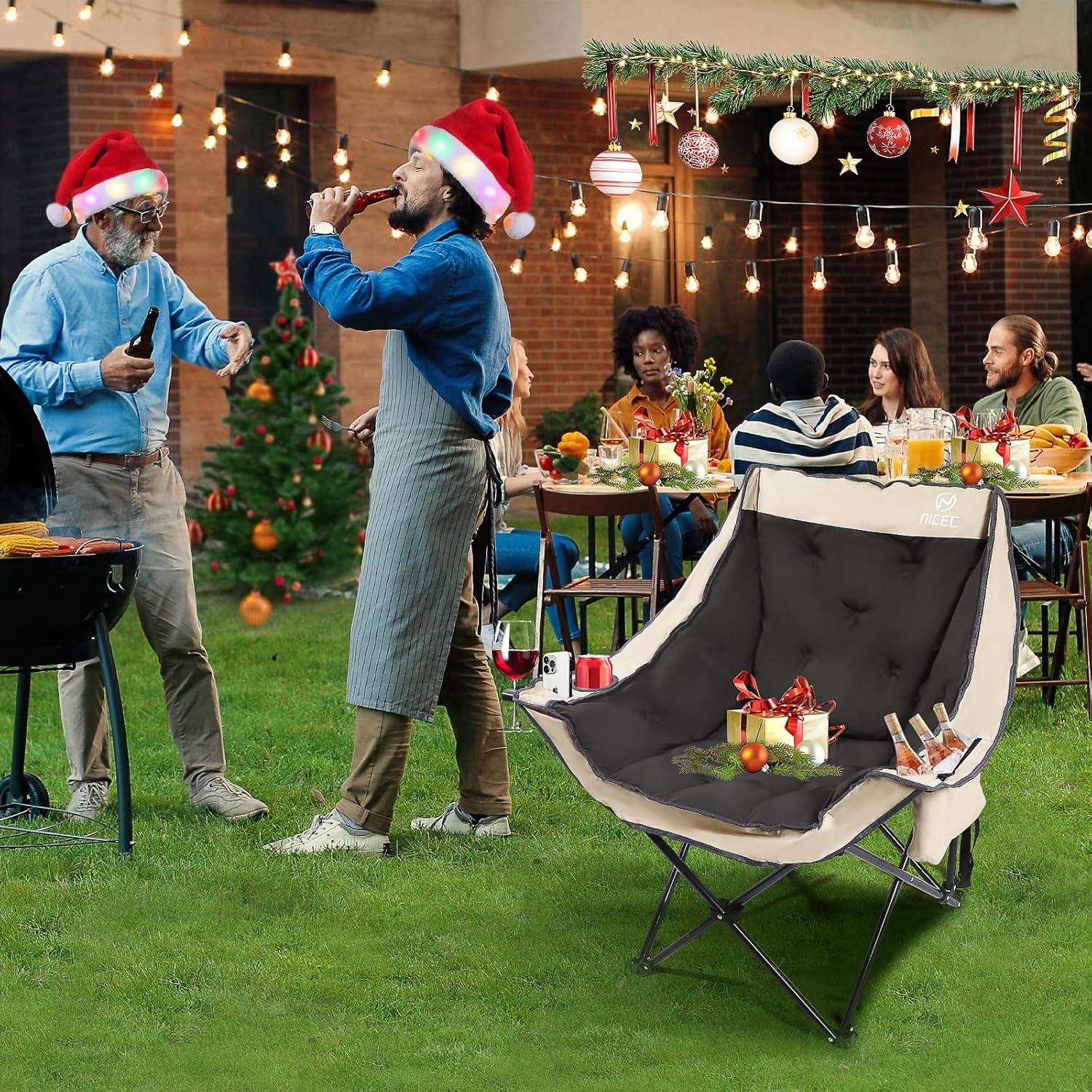 Silla de Camping Plegable Nice C XL con Almohadilla Gruesa