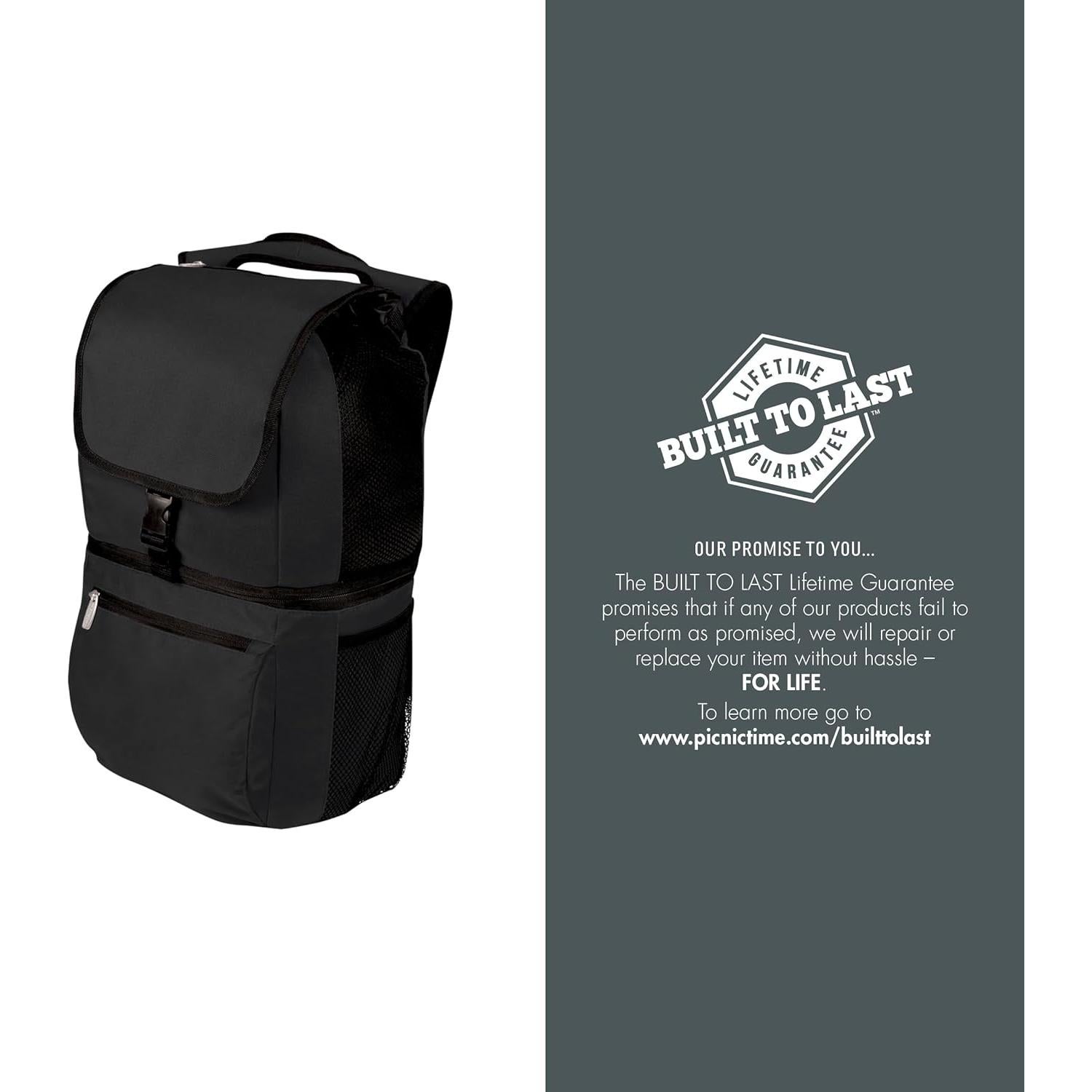 Mochila Enfriadora Aislada Picnic Time Zuma 20L Negra