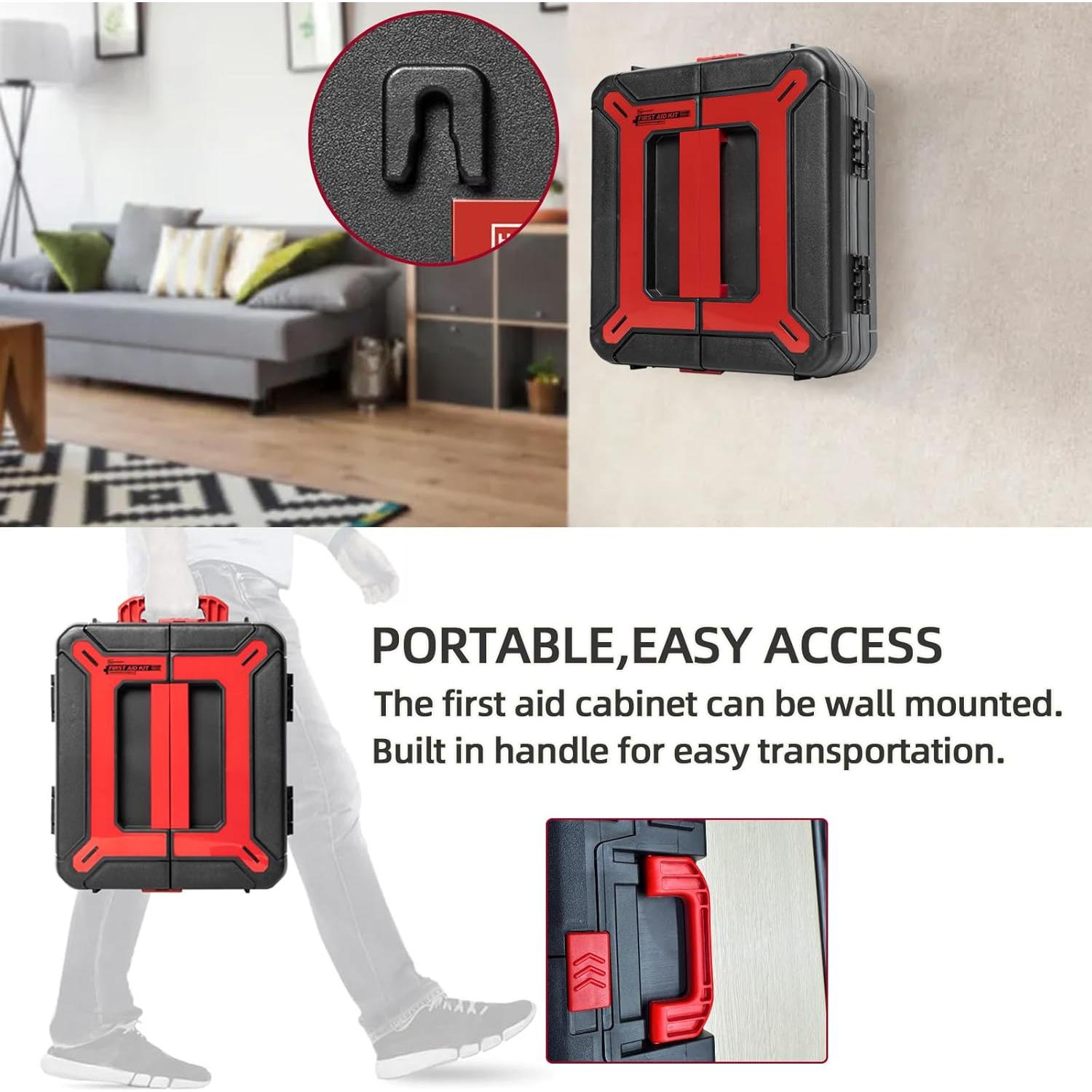 Kit de Primeros Auxilios Homestockplus 408 Pcs Estuche Duro