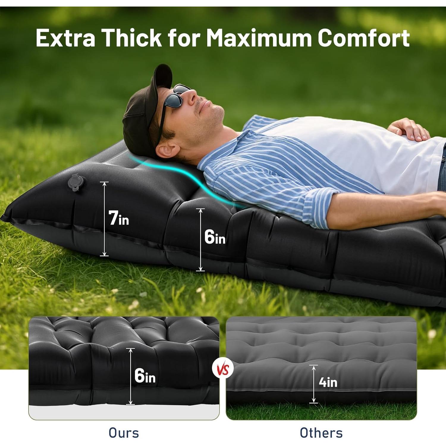 Colchón Inflable KASBAH 200x75 cm 15 cm Grosor con Bomba