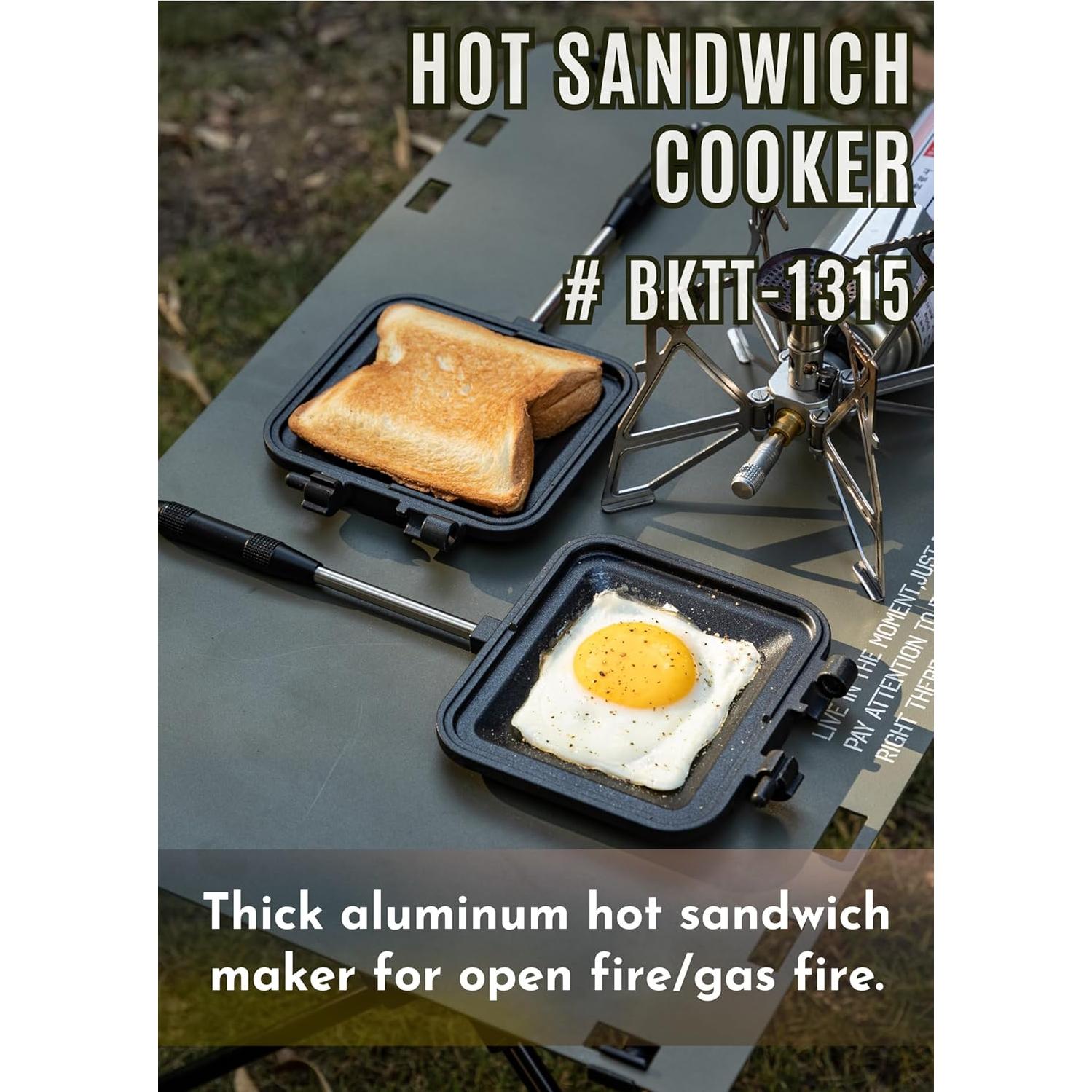 Hacedor de Sándwiches Camping Moon TT-1315 Aluminio Negro