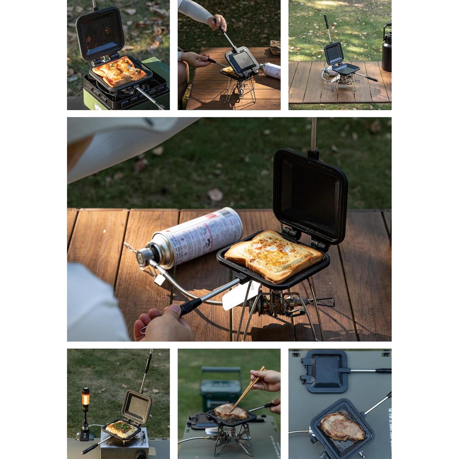 Hacedor de Sándwiches Camping Moon TT-1315 Aluminio Negro