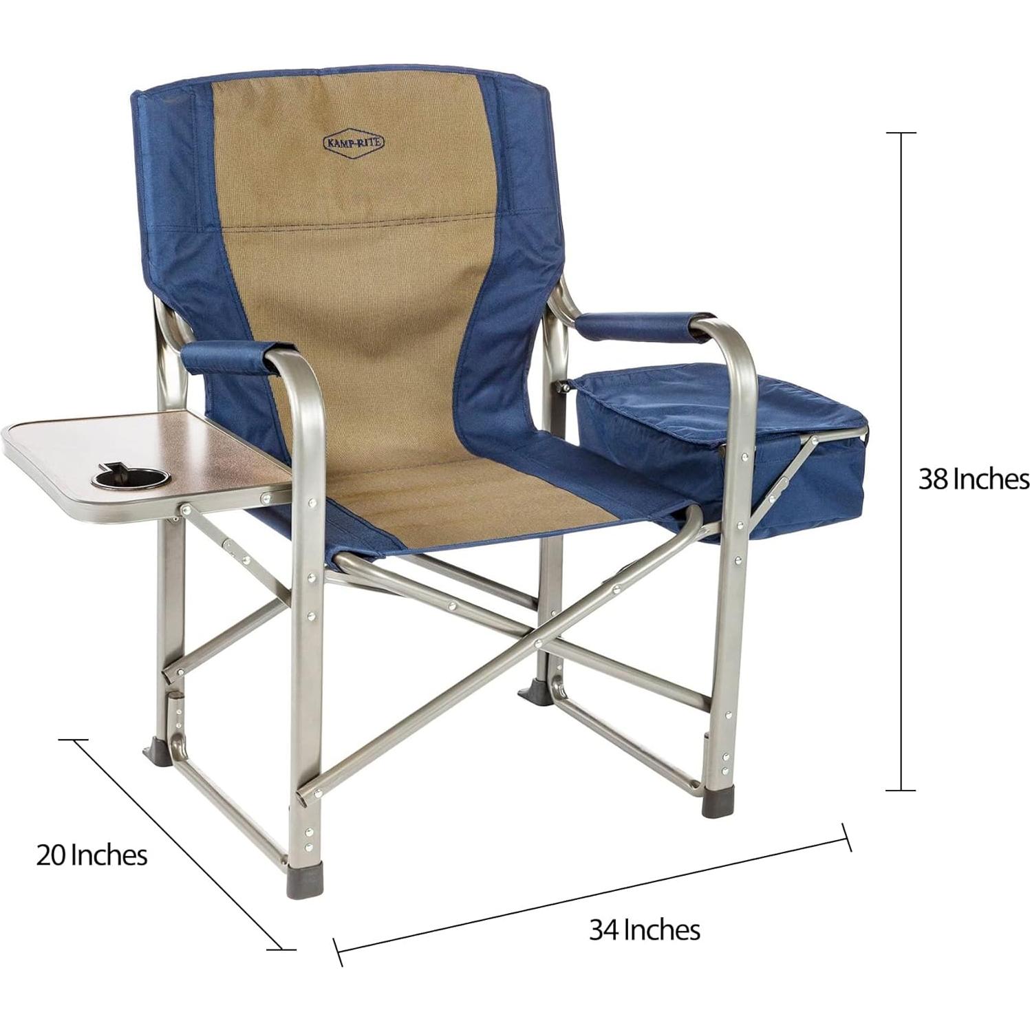 Silla de Director Plegable Kamp-Rite con Cooler y Mesa Azul