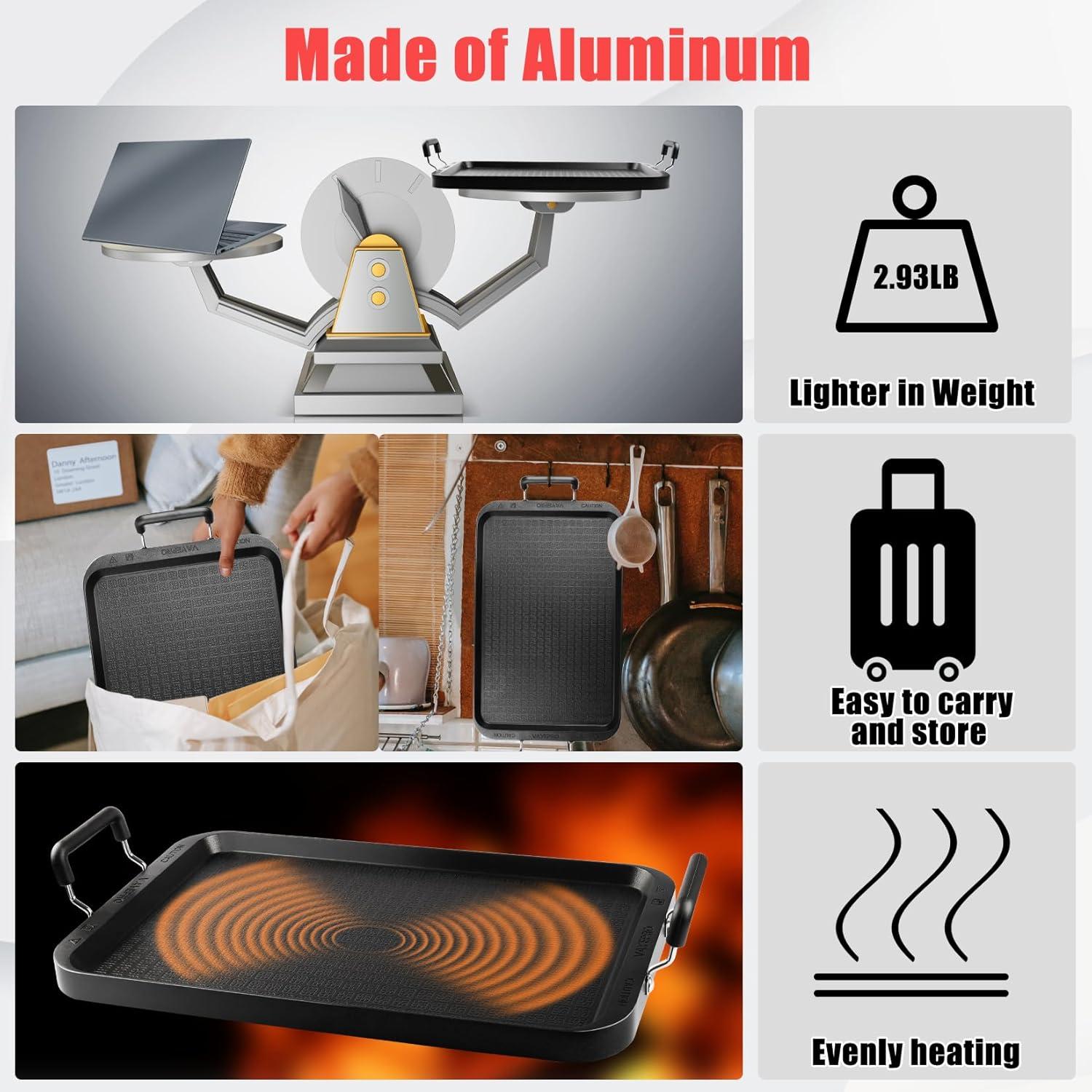 Plancha Plana Vayepro 43 cm Antiadherente para Estufa