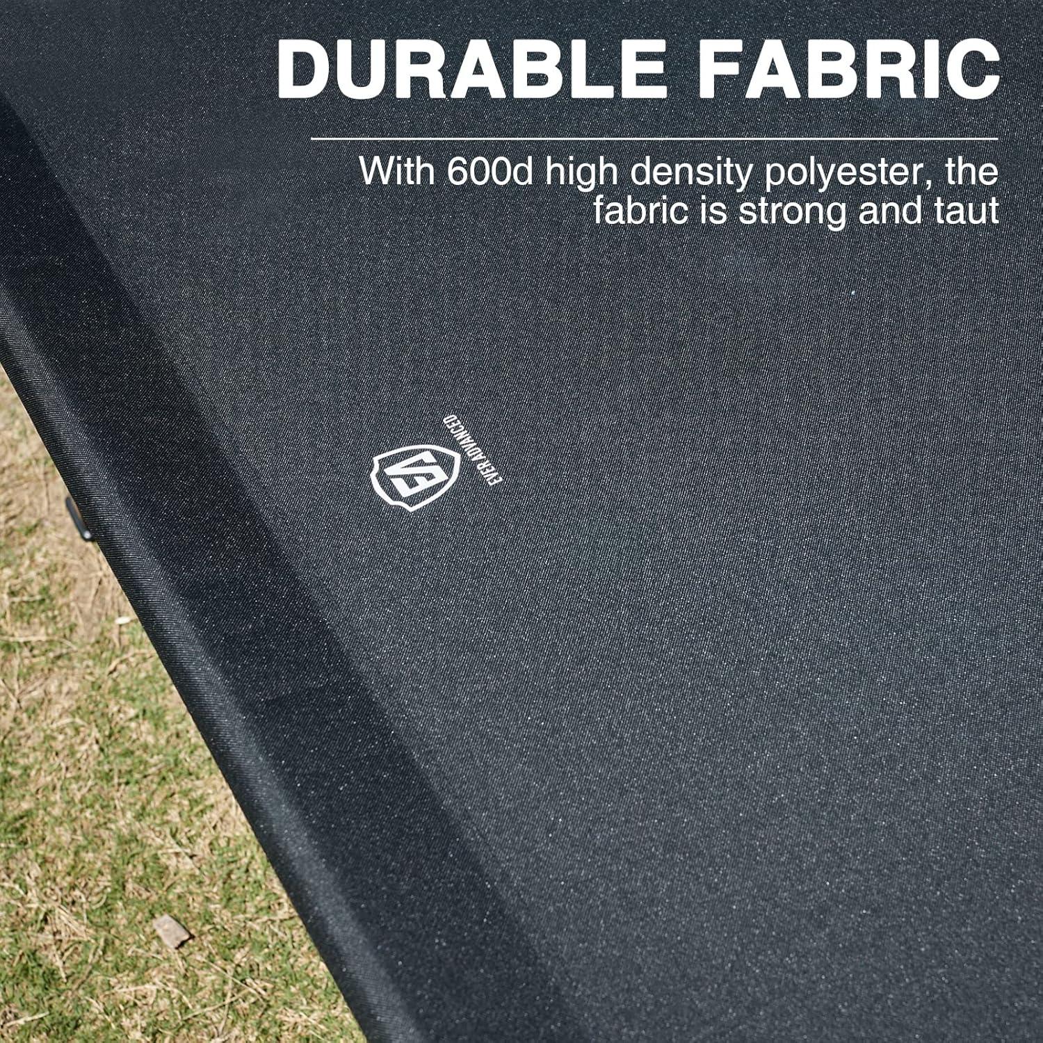 Cama de Camping Plegable EVER ADVANCED XXL Negra 214x106 cm