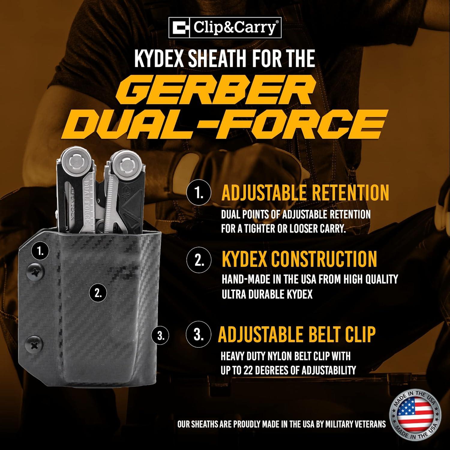 Funda Kydex Clip & Carry para Multiherramienta Gerber Dual-Force
