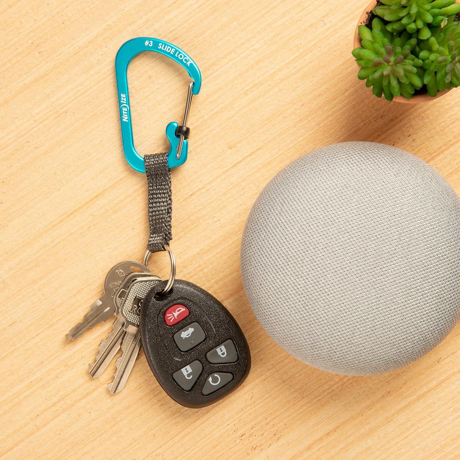 Llavero Mosquetón Nite Ize SlideLock Aluminio Azul