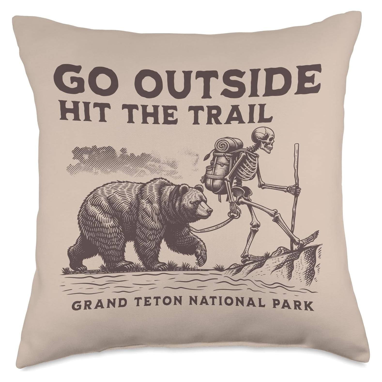 Almohada de Exterior 18x18 Hike Parque Nacional Grand Teton