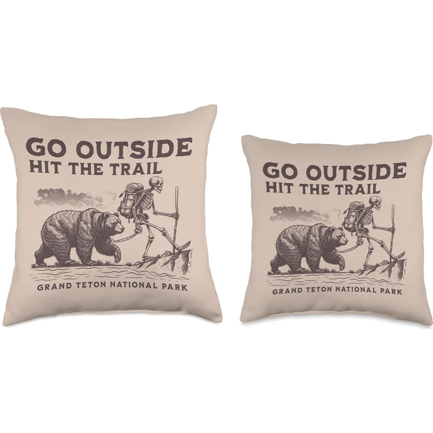 Almohada de Exterior 18x18 Hike Parque Nacional Grand Teton