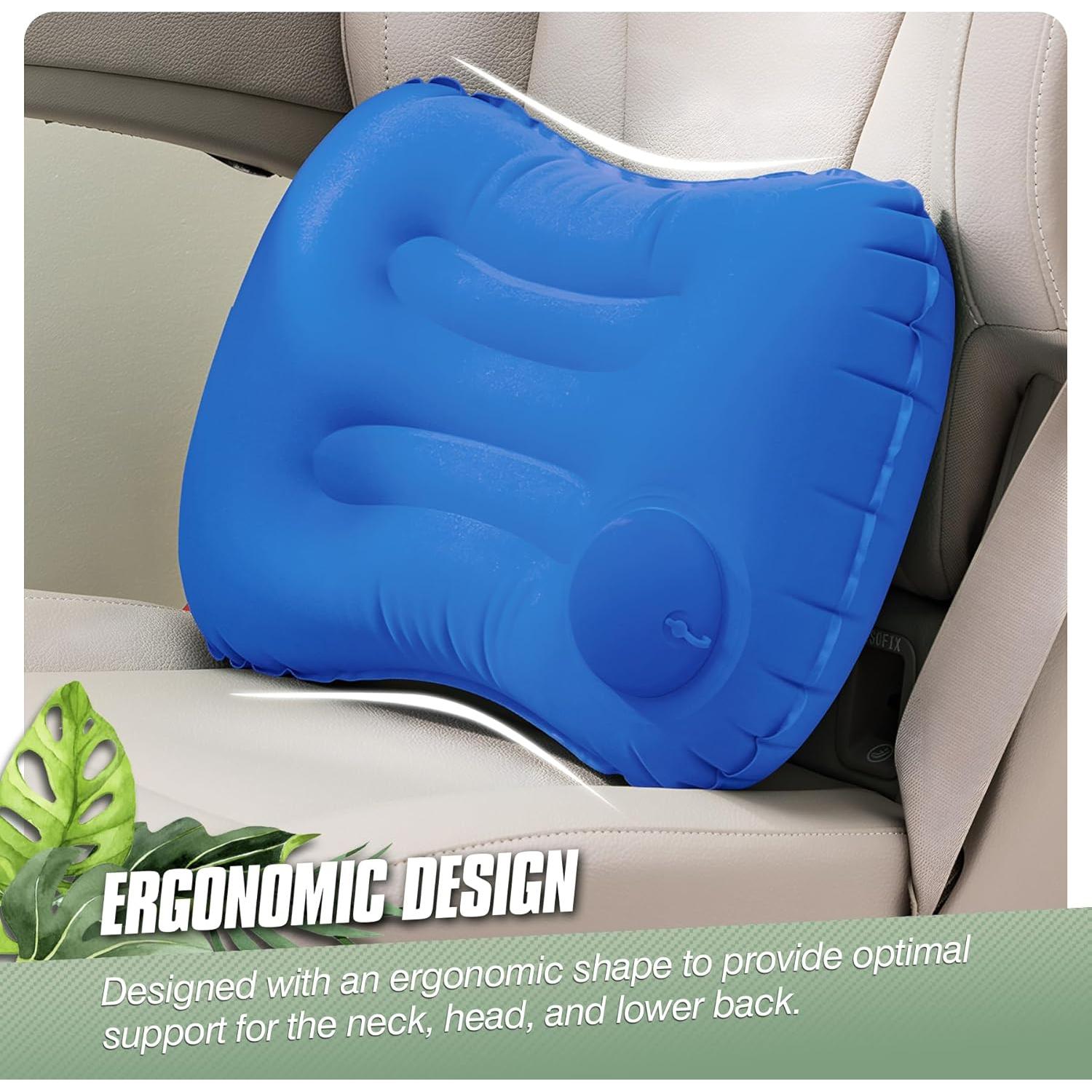 2 Almohadas Inflables Vivikivi para Camping y Viaje Azul