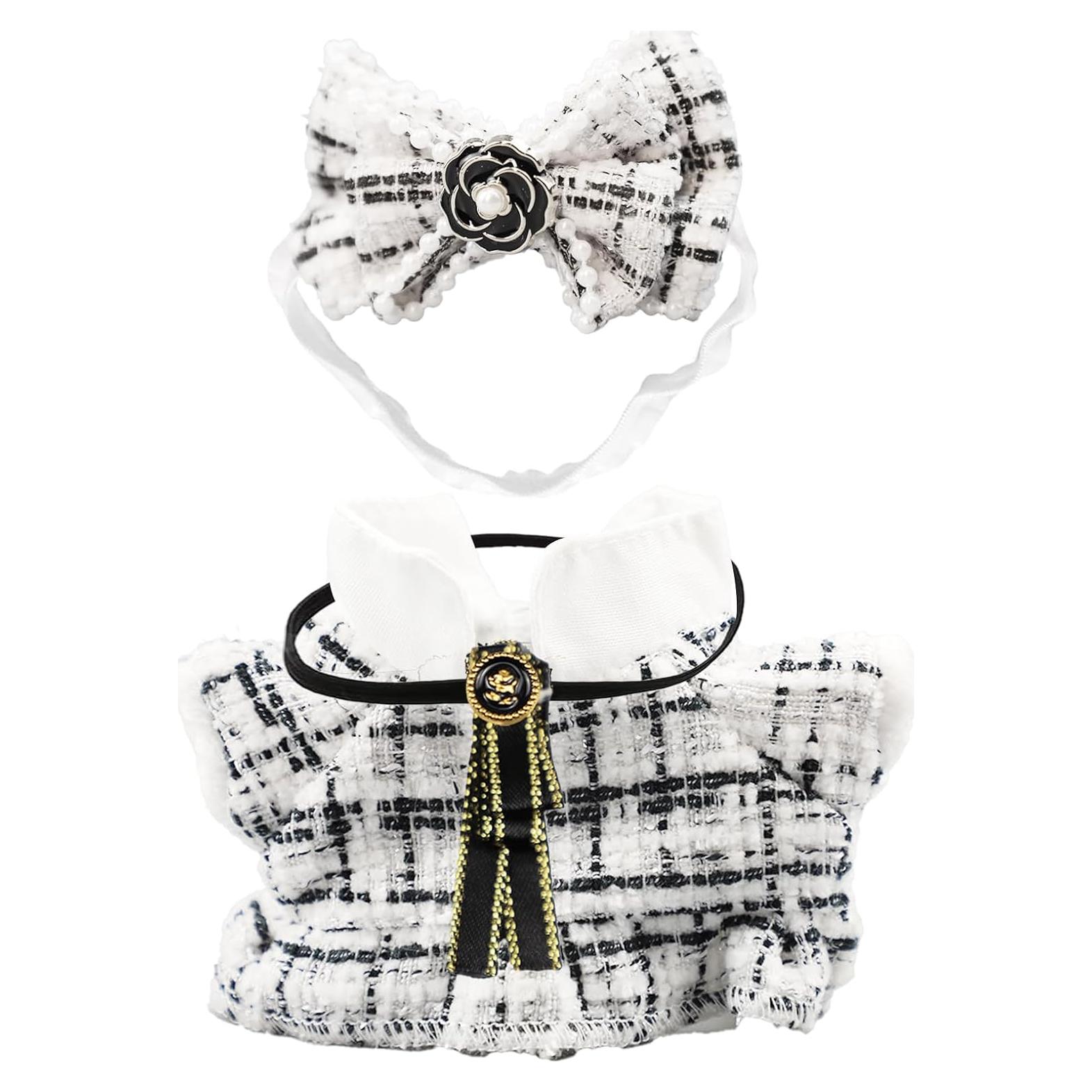 Conjunto de Ropa para Muñecas Labubu 17cm - Atuendo Blanco Chic