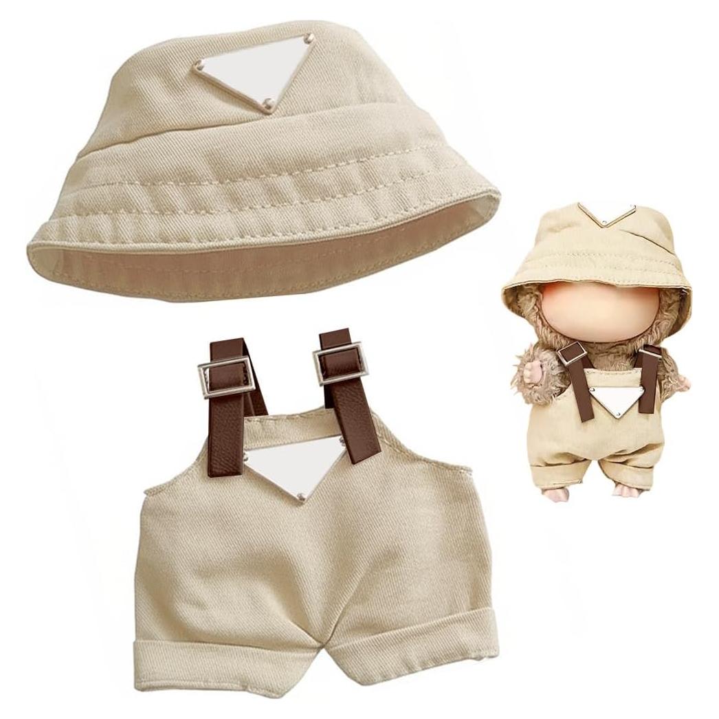 Conjunto de Ropa de Muñeca Caqui ORORANY 15-17 cm con Sombrero