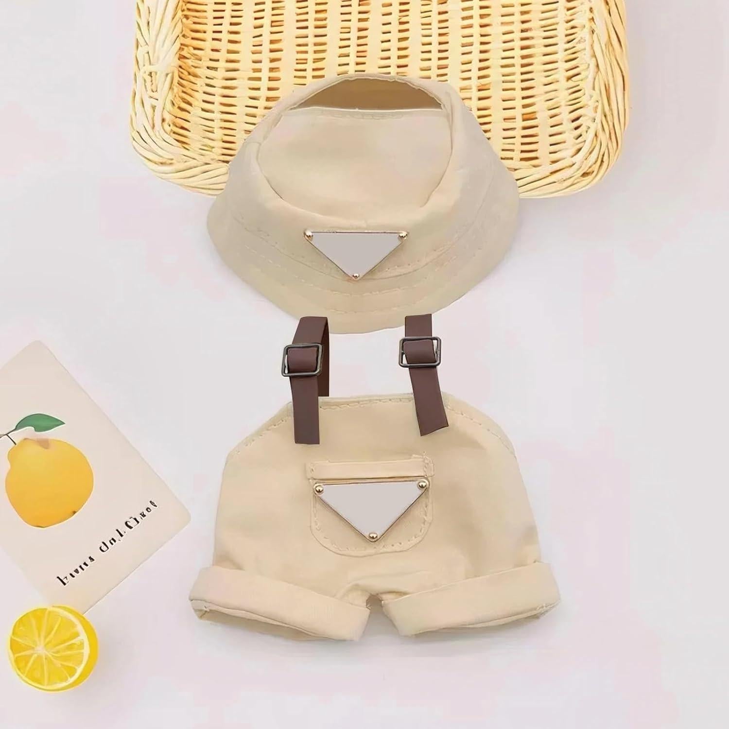 Conjunto de Ropa de Muñeca Caqui ORORANY 15-17 cm con Sombrero