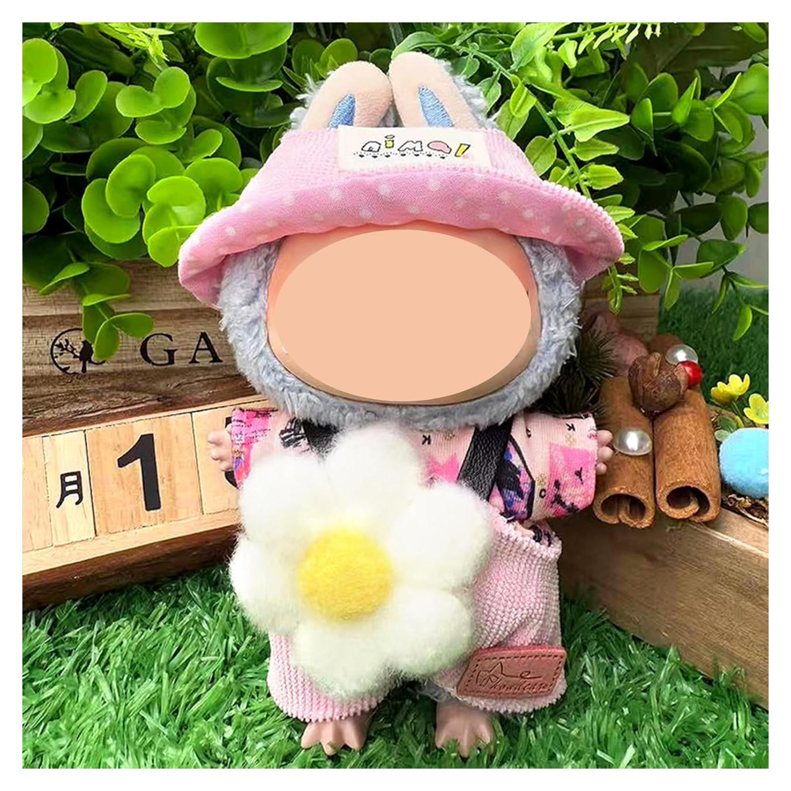 Ropa de muñeca 6.7in Labubu Flor Grande - Stacknovo