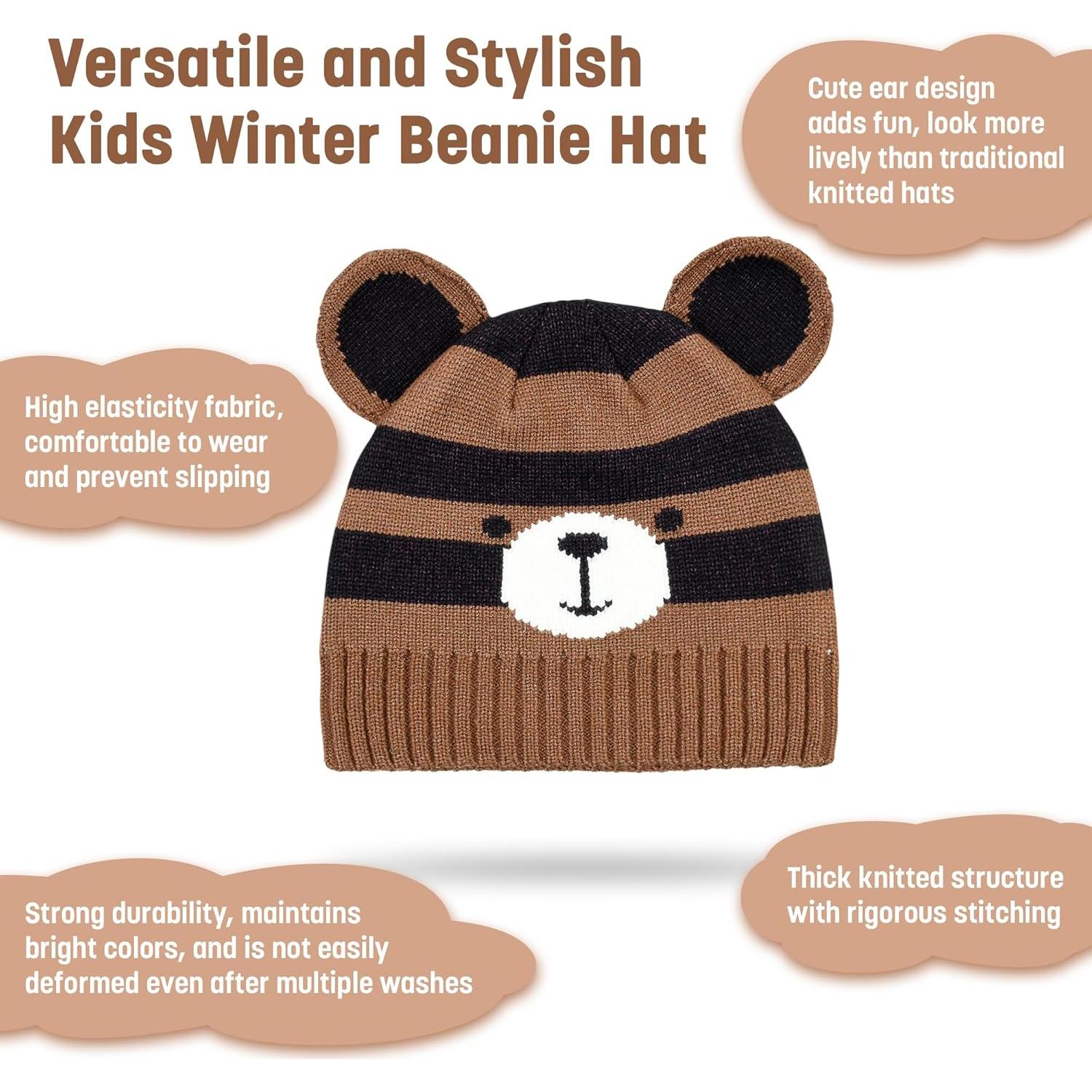 Gorro de Punto para Niños Catalonia - Diseño Oso - Talla Única