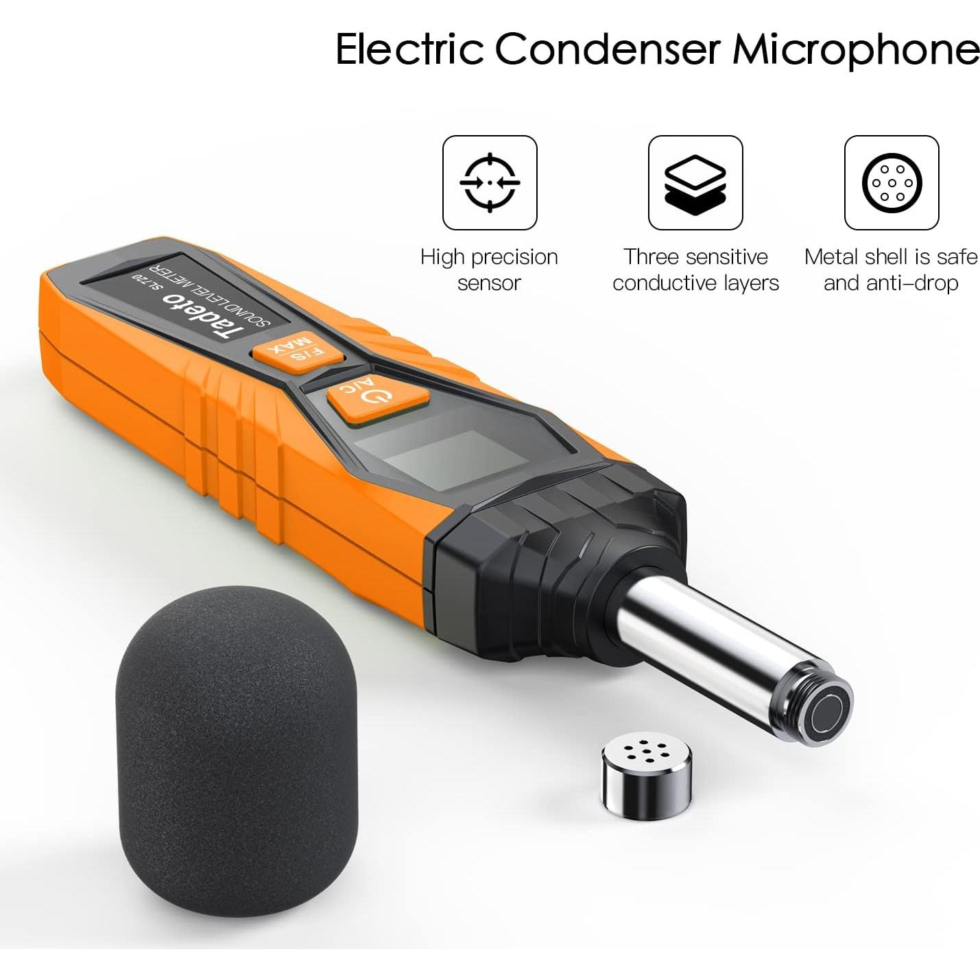 Medidor de Decibelios Digital Tadeto SL720 30-130dB Portátil