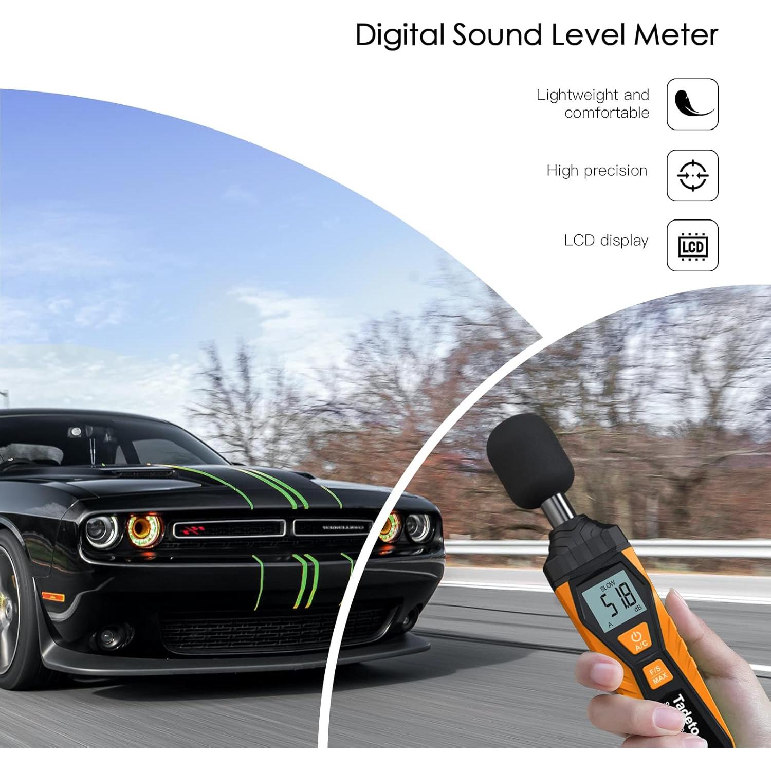 Medidor de Decibelios Digital Tadeto SL720 30-130dB Portátil