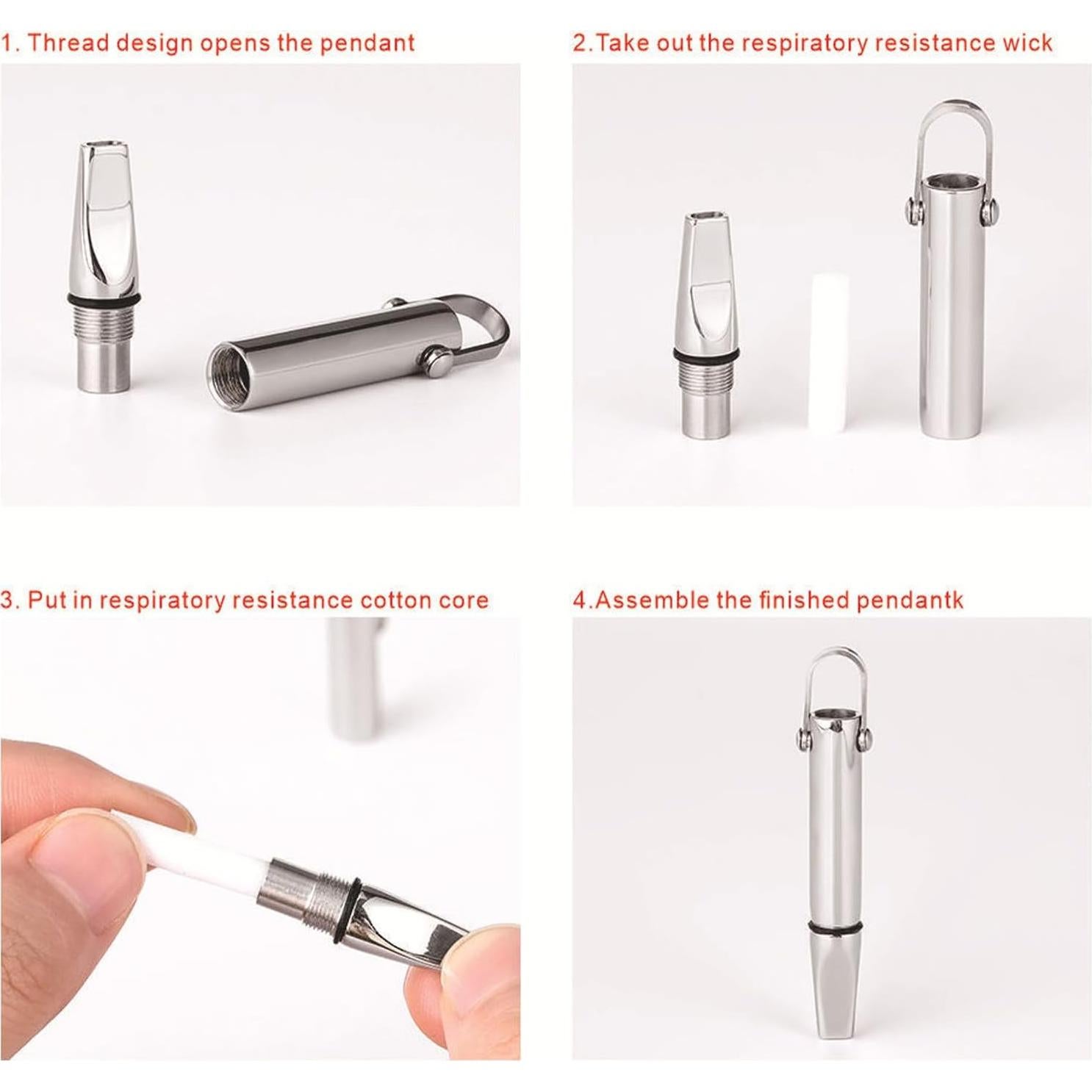 Collar de Respiración Consciente de Acero Inoxidable - Unisex