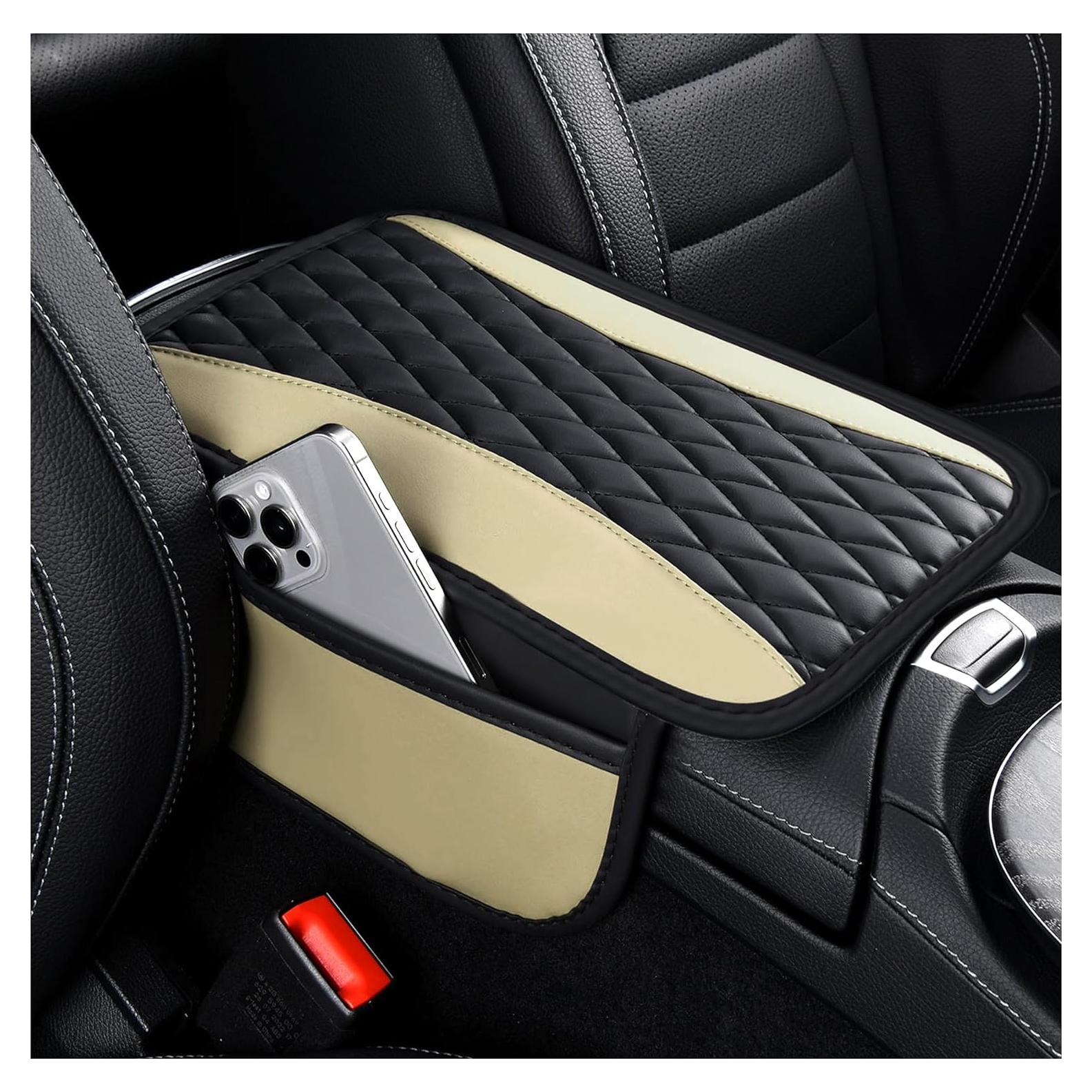 Cubierta de Consola Central de Cuero IHOTDER Beige 31.5x20.5 cm