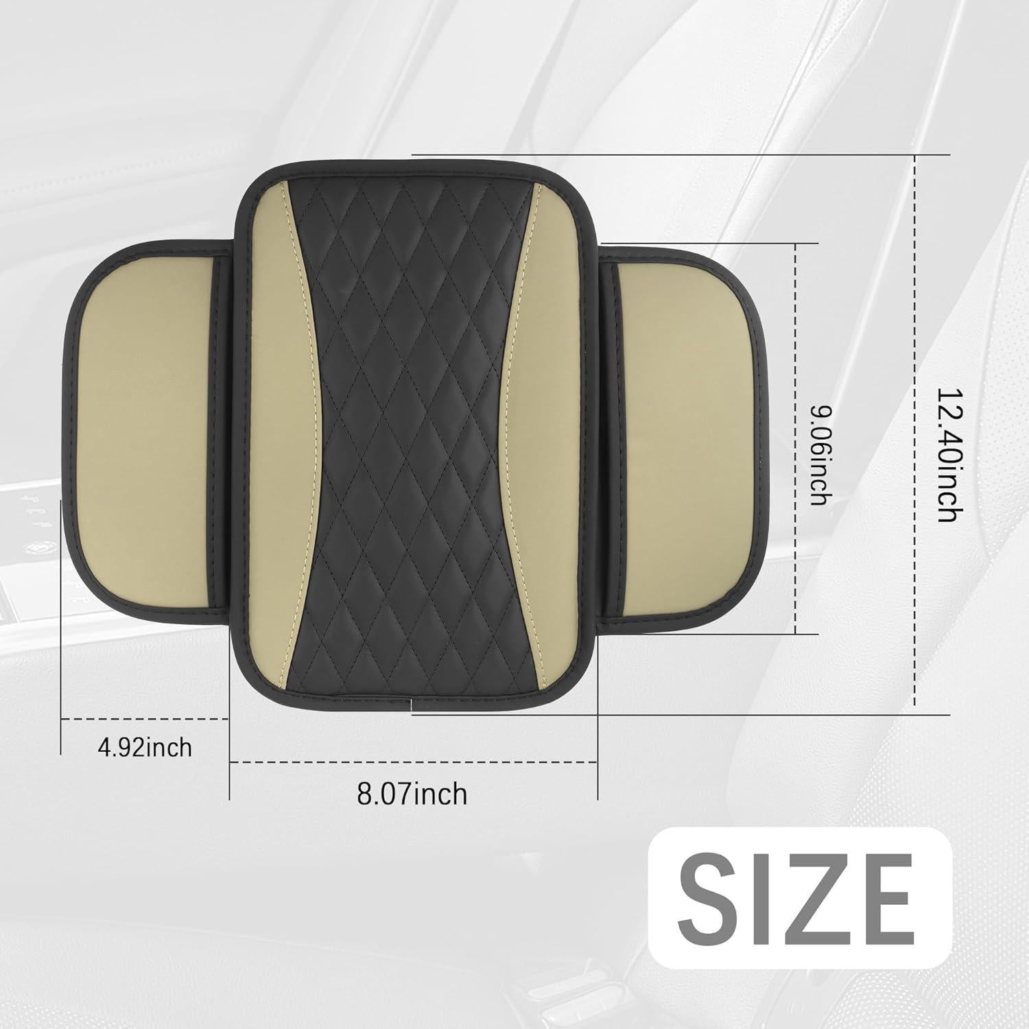 Cubierta de Consola Central de Cuero IHOTDER Beige 31.5x20.5 cm