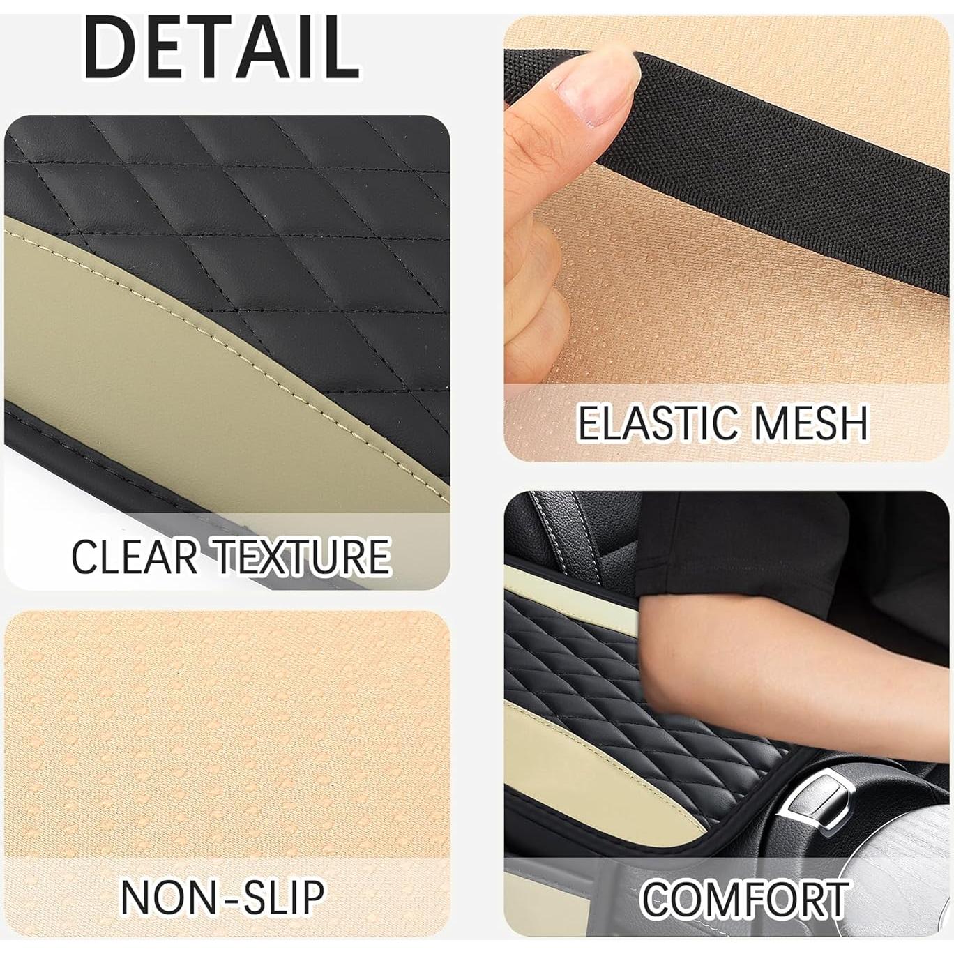 Cubierta de Consola Central de Cuero IHOTDER Beige 31.5x20.5 cm