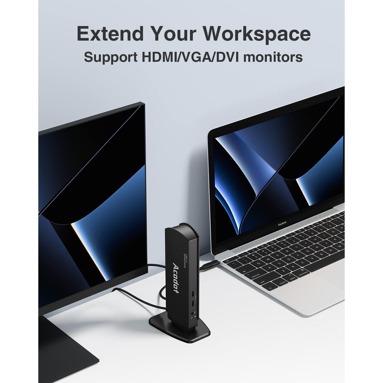 Estación de Acoplamiento USB 13 en 1 Acodot para Laptop