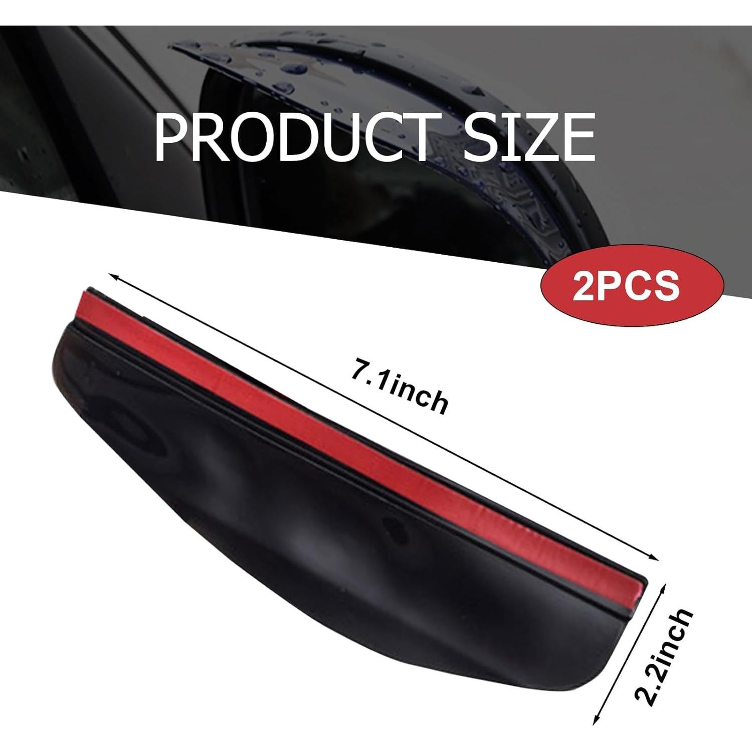 Cejas de Lluvia para Espejo Retrovisor Ferianl 2PCS PVC