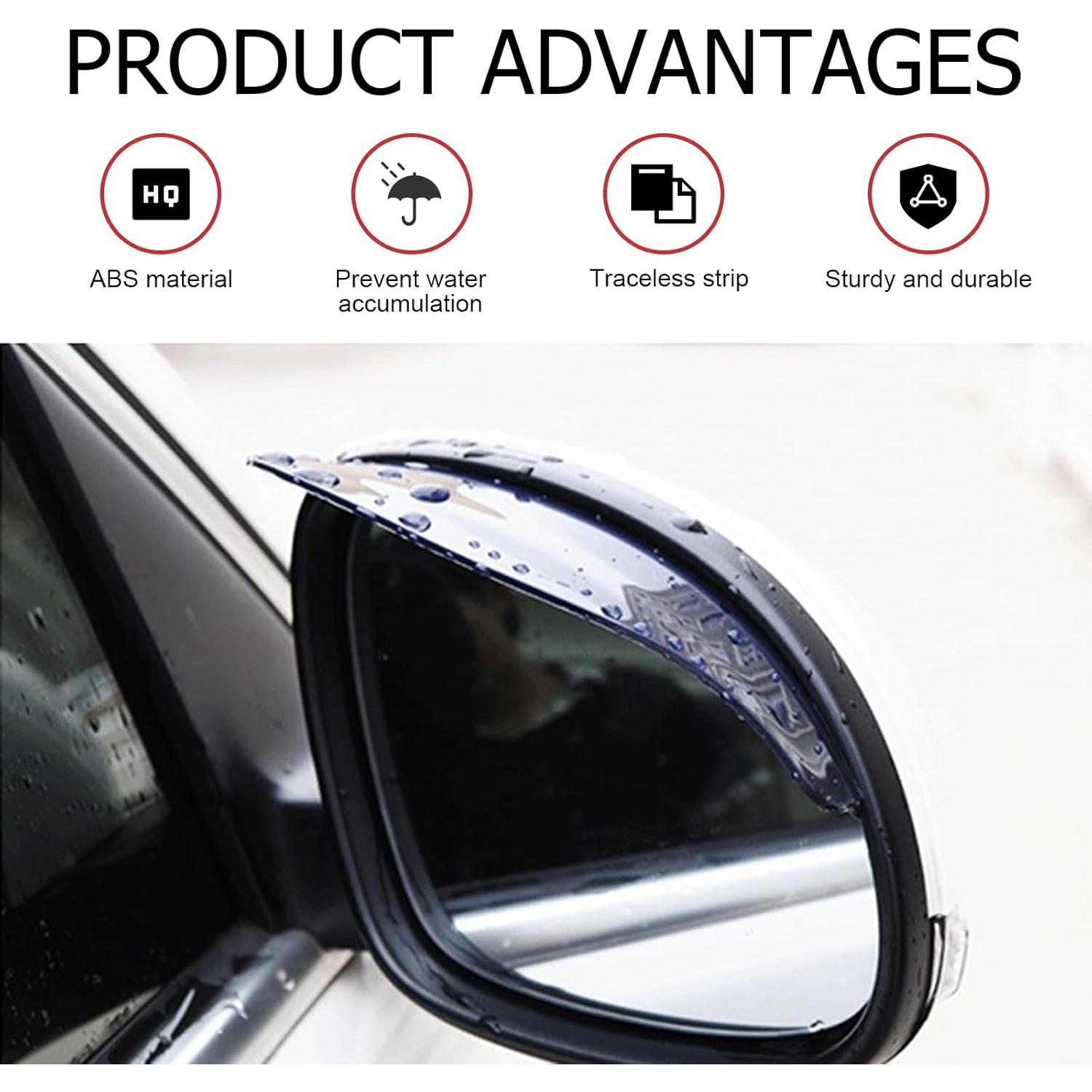 Cejas de Lluvia para Espejo Retrovisor Ferianl 2PCS PVC