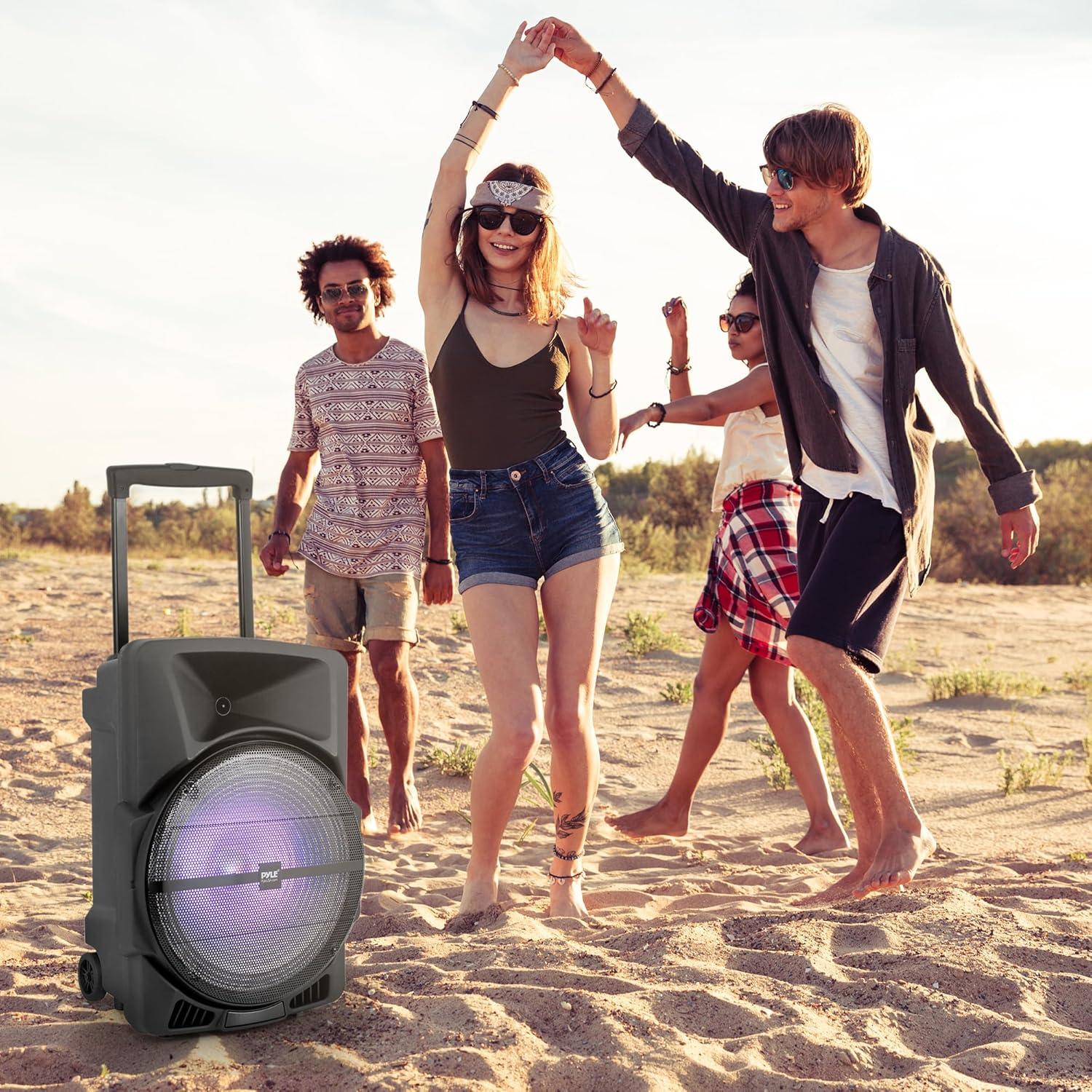 Altavoz PA portátil Pyle 1200W Bluetooth con USB y FM