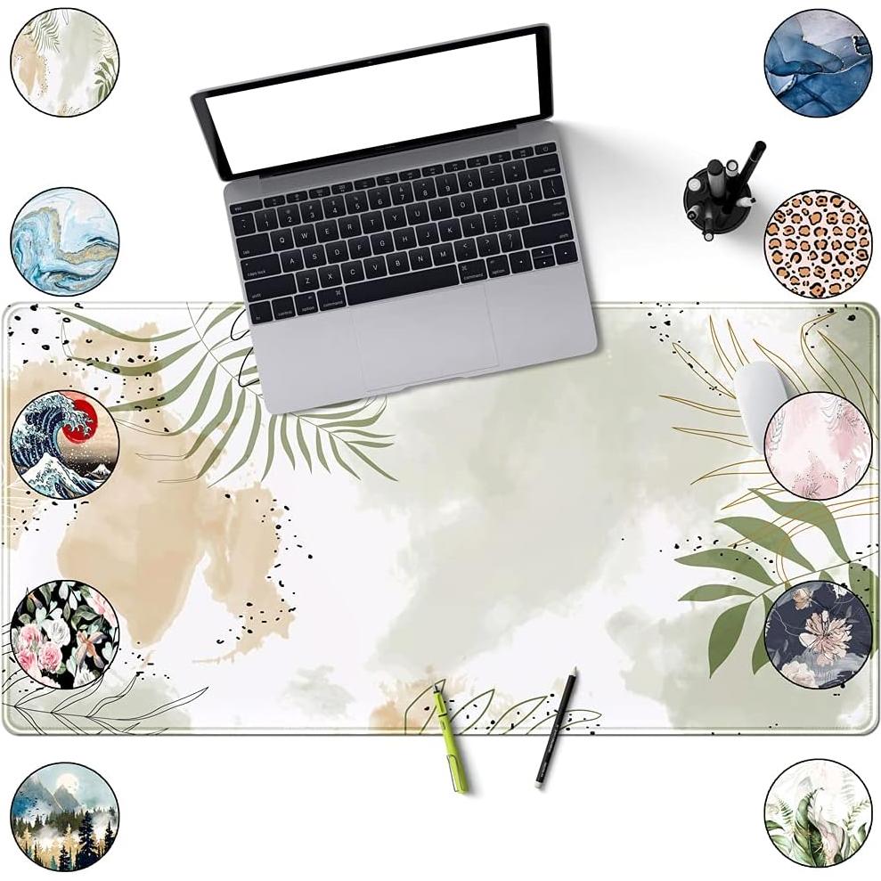 Alfombrilla de Teclado Grande YKJWW Verde Matcha 80x40cm