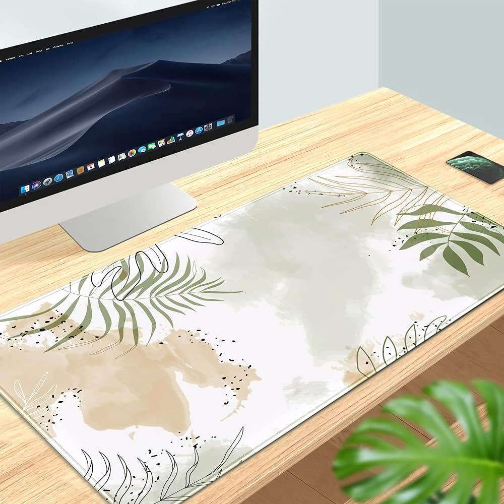 Alfombrilla de Teclado Grande YKJWW Verde Matcha 80x40cm