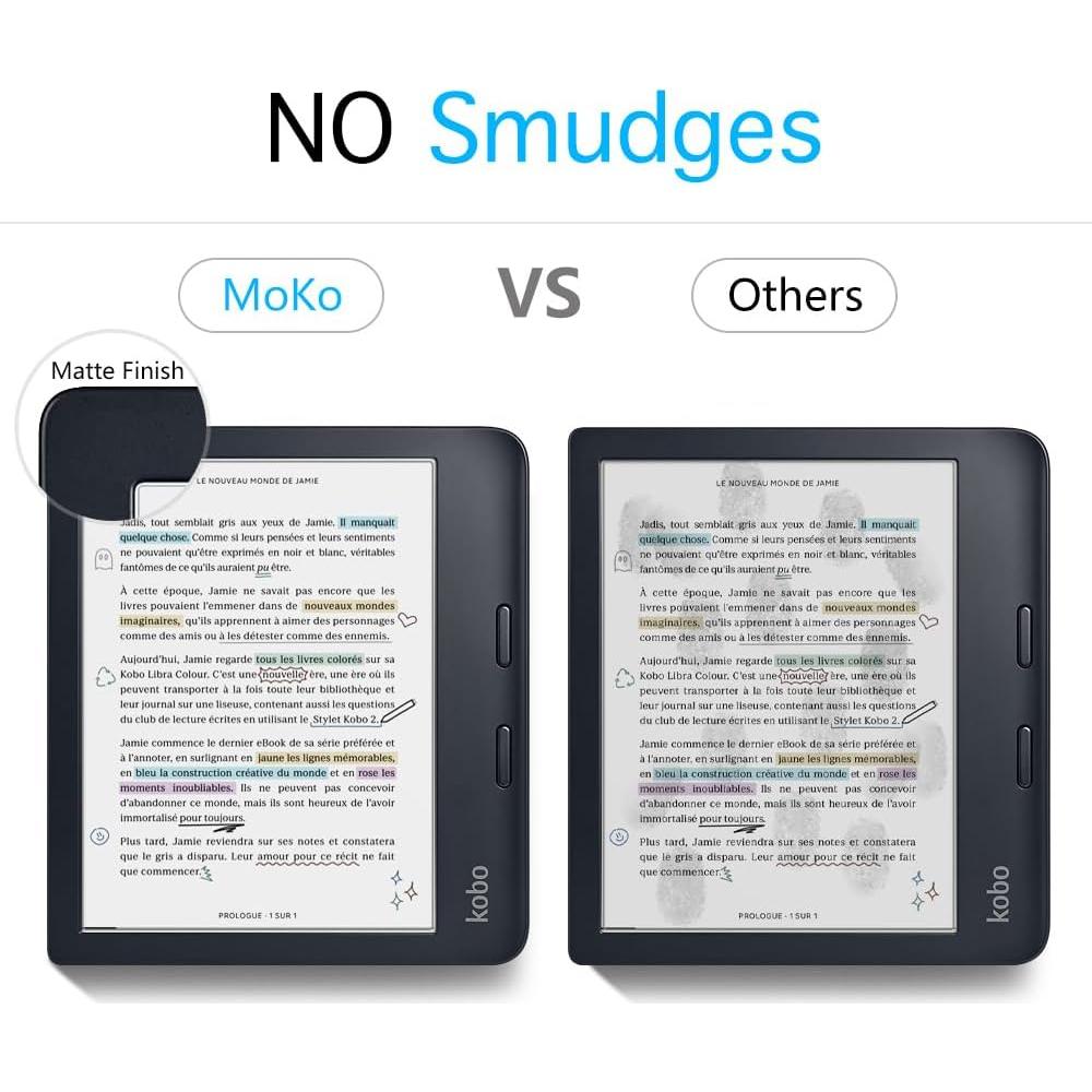 MoKo 2-Pack Protector de Pantalla Mate para Kobo Libra 7"