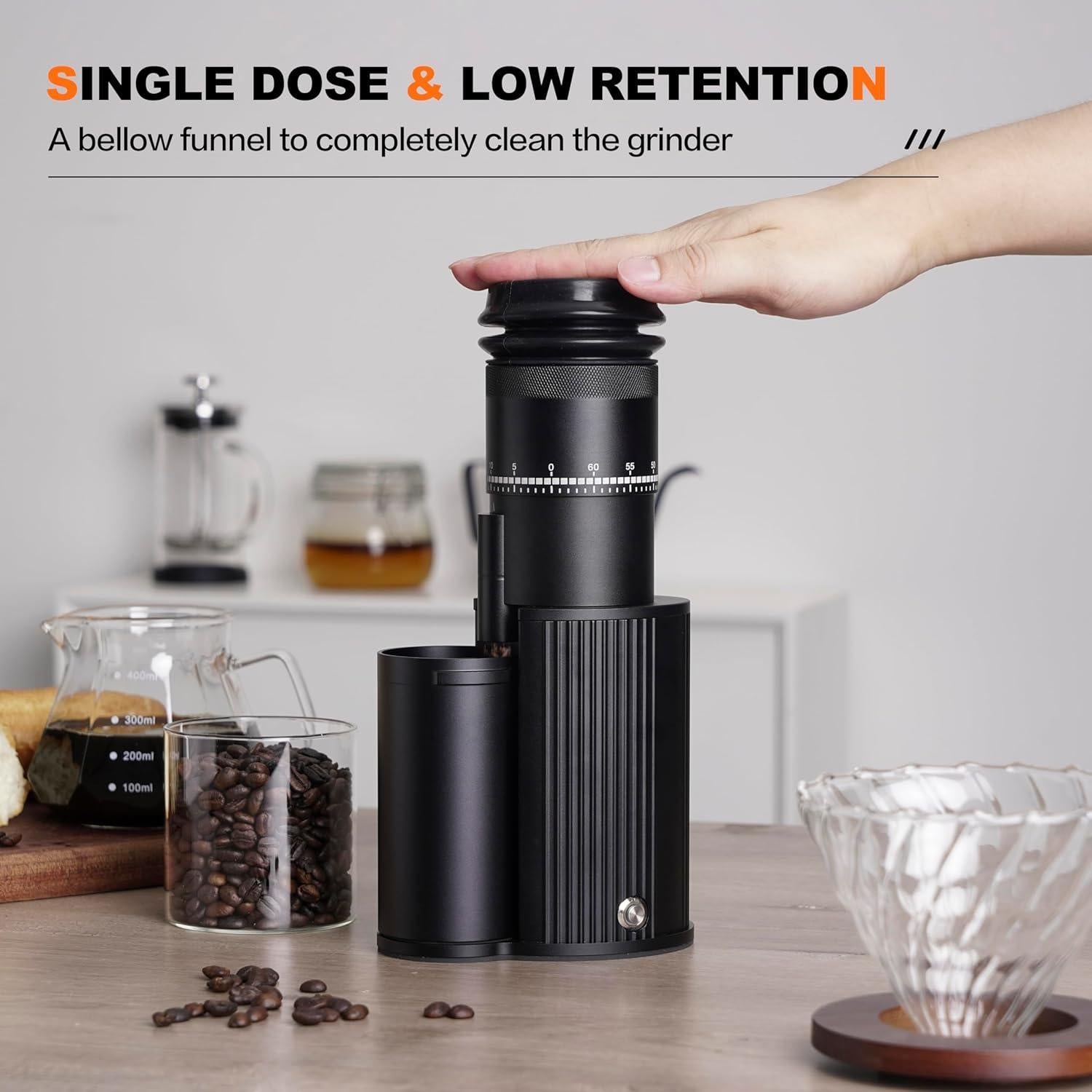 Molinillo de Café Eléctrico EIGHTLAUREL Q4 BK 25g Negro