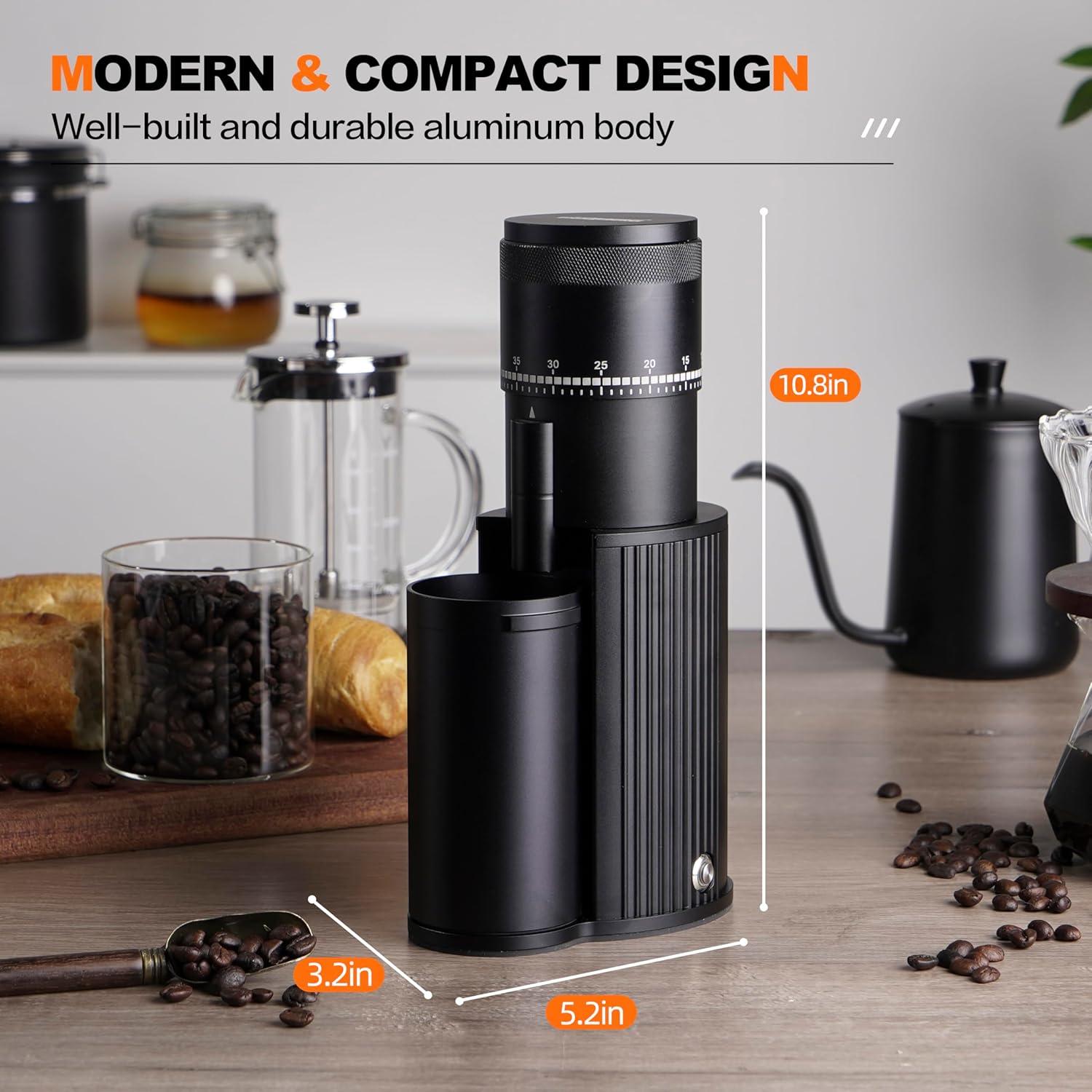 Molinillo de Café Eléctrico EIGHTLAUREL Q4 BK 25g Negro