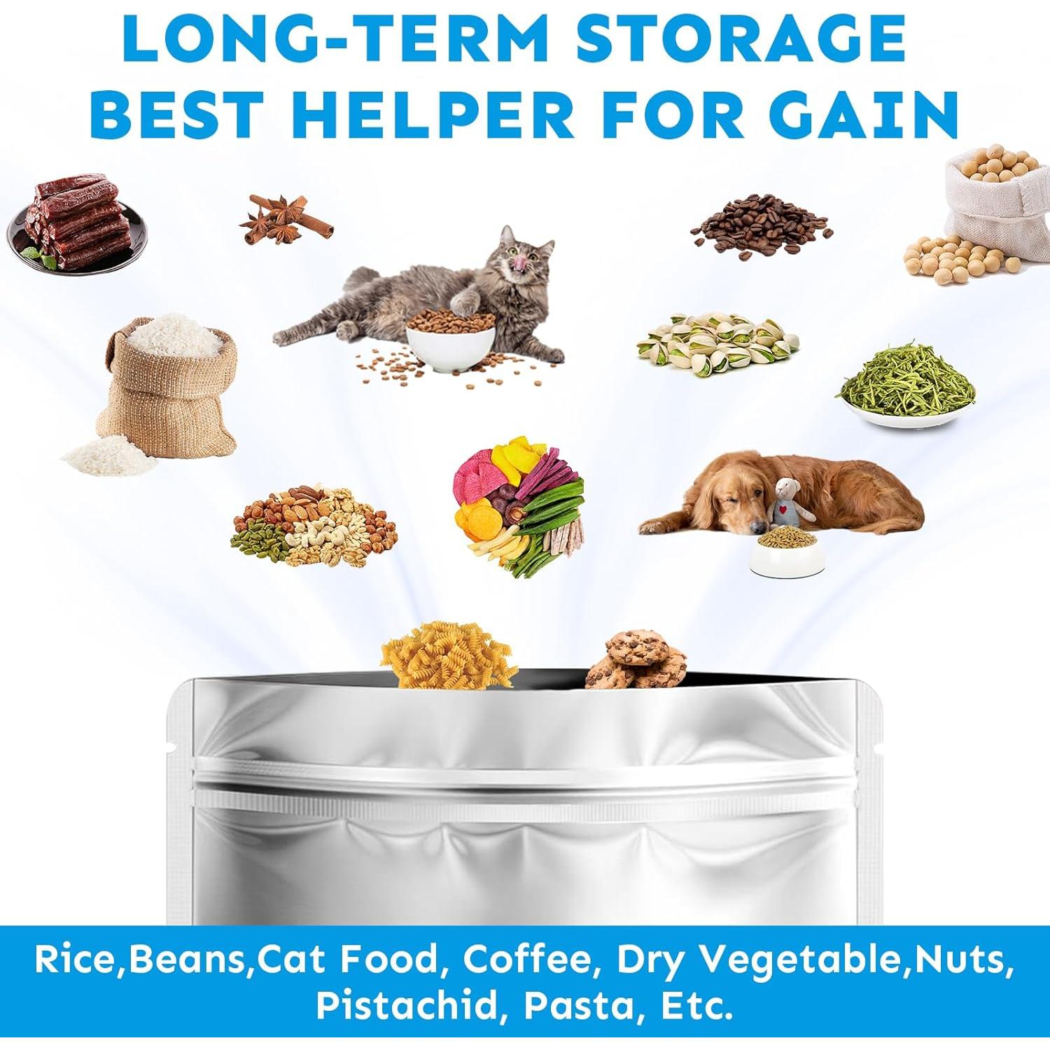 Bolsas Mylar 1 Galón 100PCS Cloudslucky 35.6x25.9cm Reutilizables