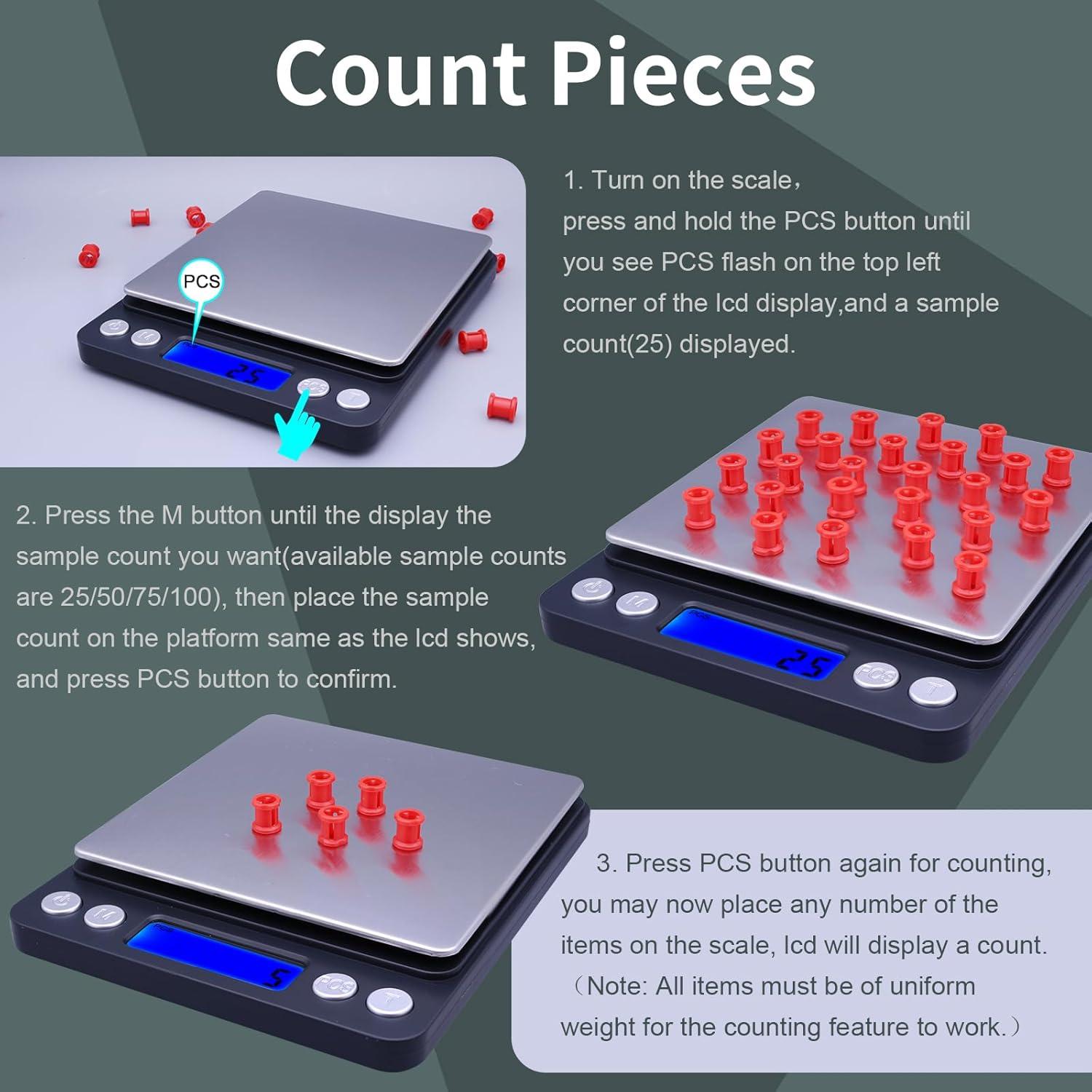 Báscula Digital de Gramos Barlunbee I2000BK500 500g 0.01g Negra