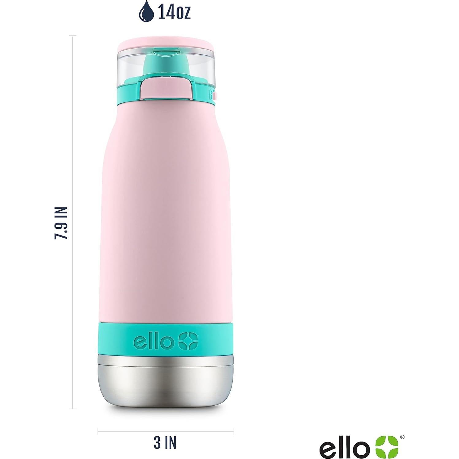 Botella de Agua Infantil Ello 414ml Acero Inoxidable Aislante