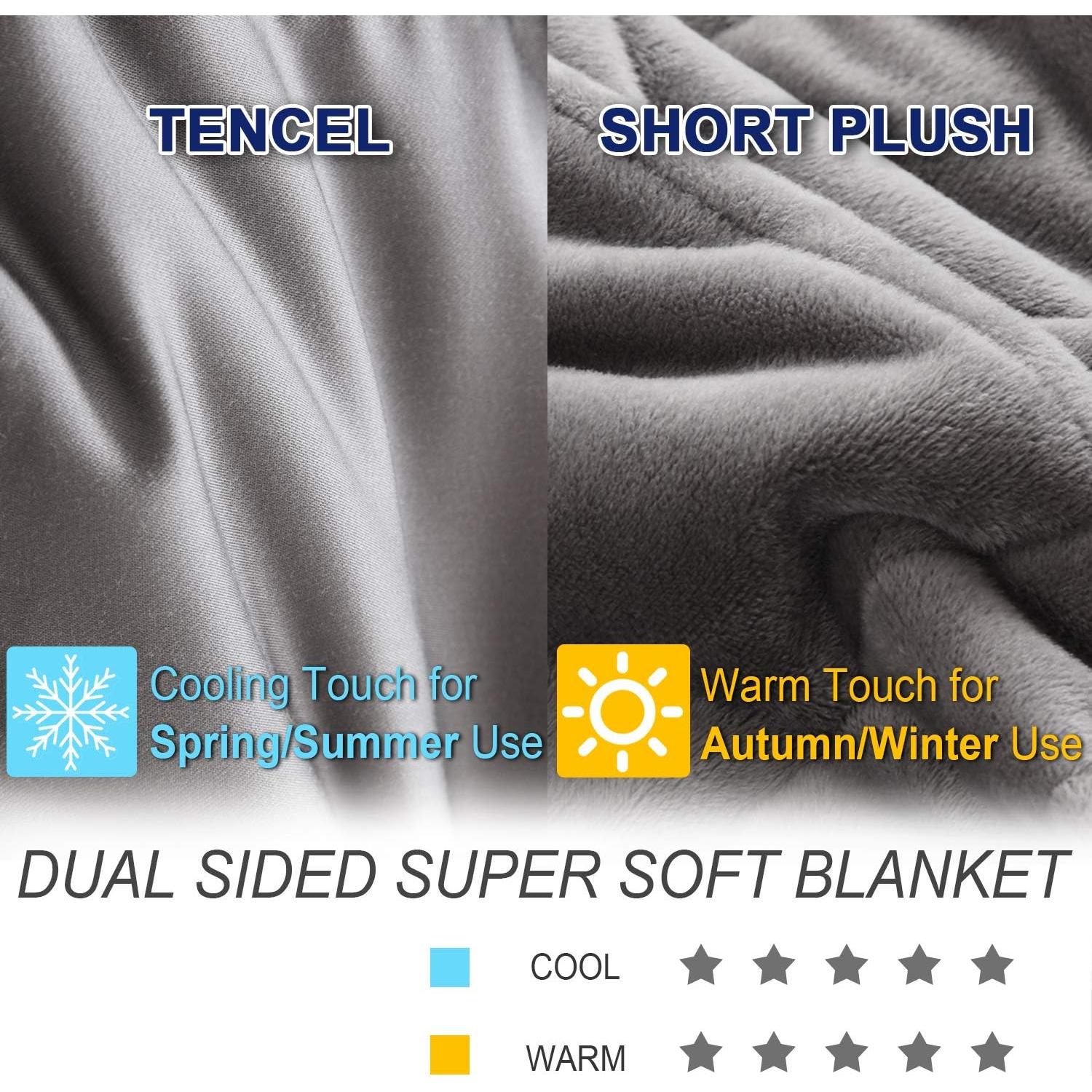 Manta Pesada Reversible OMYSTYLE 122x183cm 6.8kg Tencel y Plush