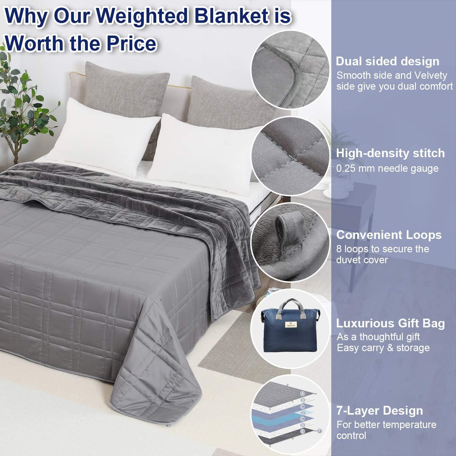 Manta Pesada Reversible OMYSTYLE 122x183cm 6.8kg Tencel y Plush