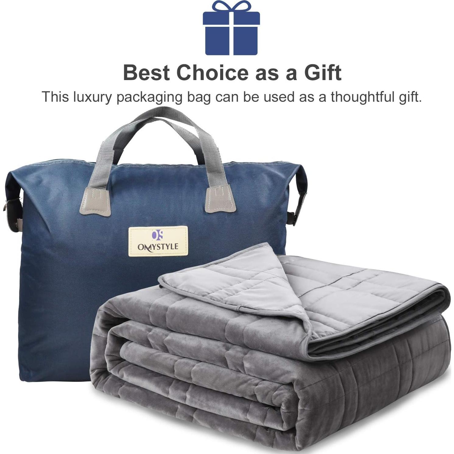 Manta Pesada Reversible OMYSTYLE 122x183cm 6.8kg Tencel y Plush