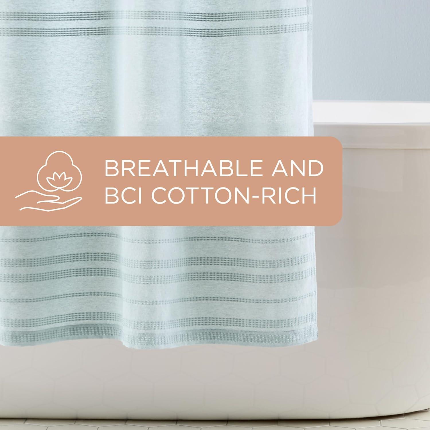 Cortina de Ducha Texturizada Town & Country Sophia 178x183 cm Azul Aqua