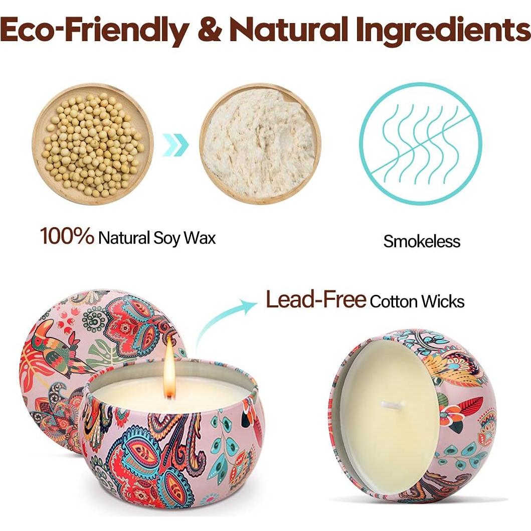 Juego de 12 Velas Aromáticas Primevolve 70.87 g Cera de Soja