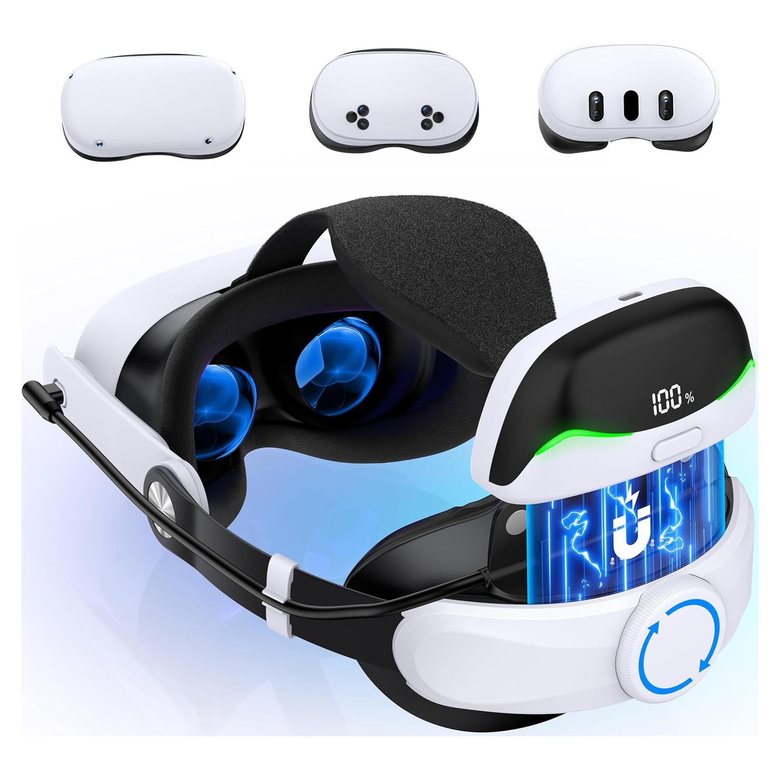 Correa Elite con Batería Magnética 6300mAh para Meta Quest