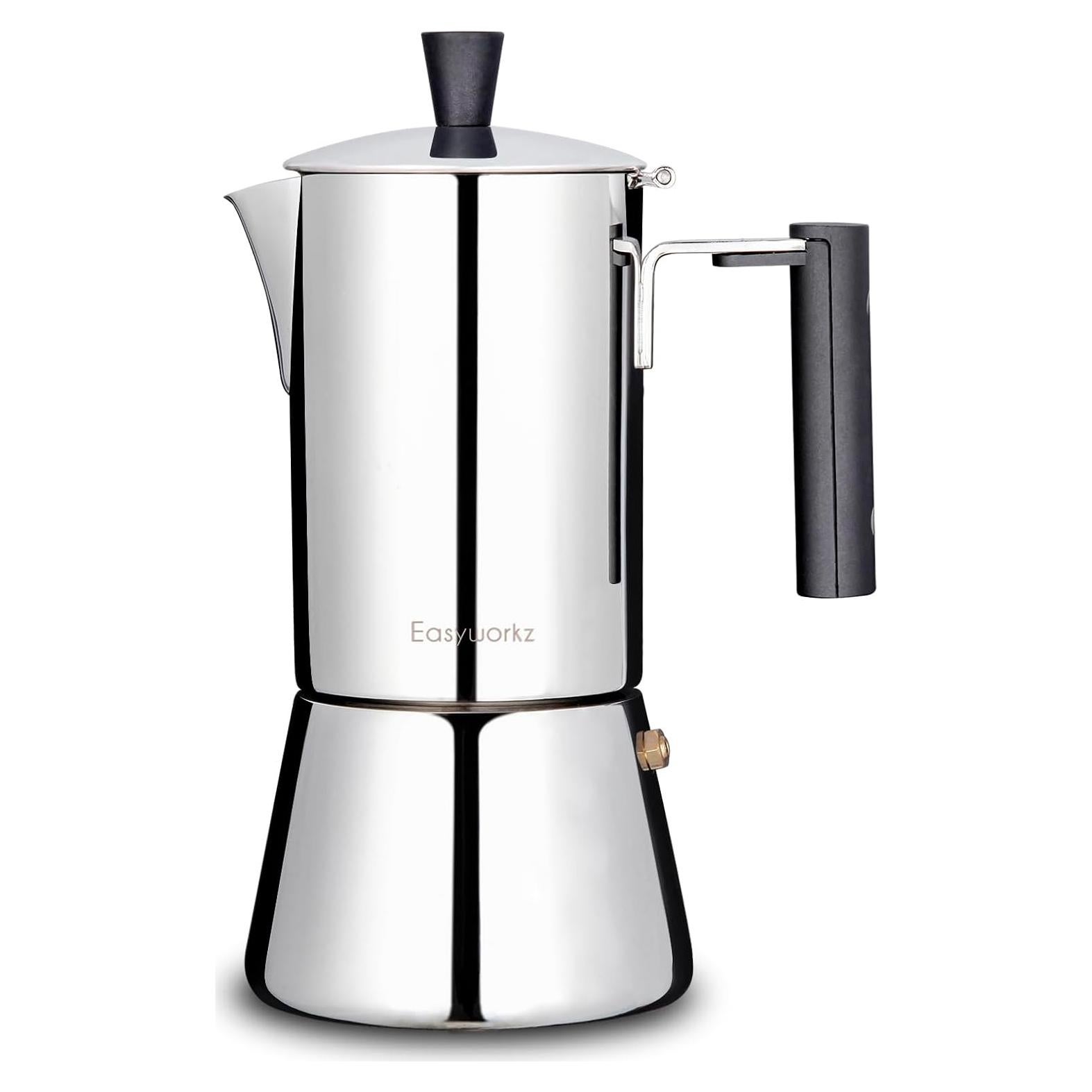 Cafetera Espresso Moka Pot Easyworkz 4 Tazas 200ml Acero Inoxidable