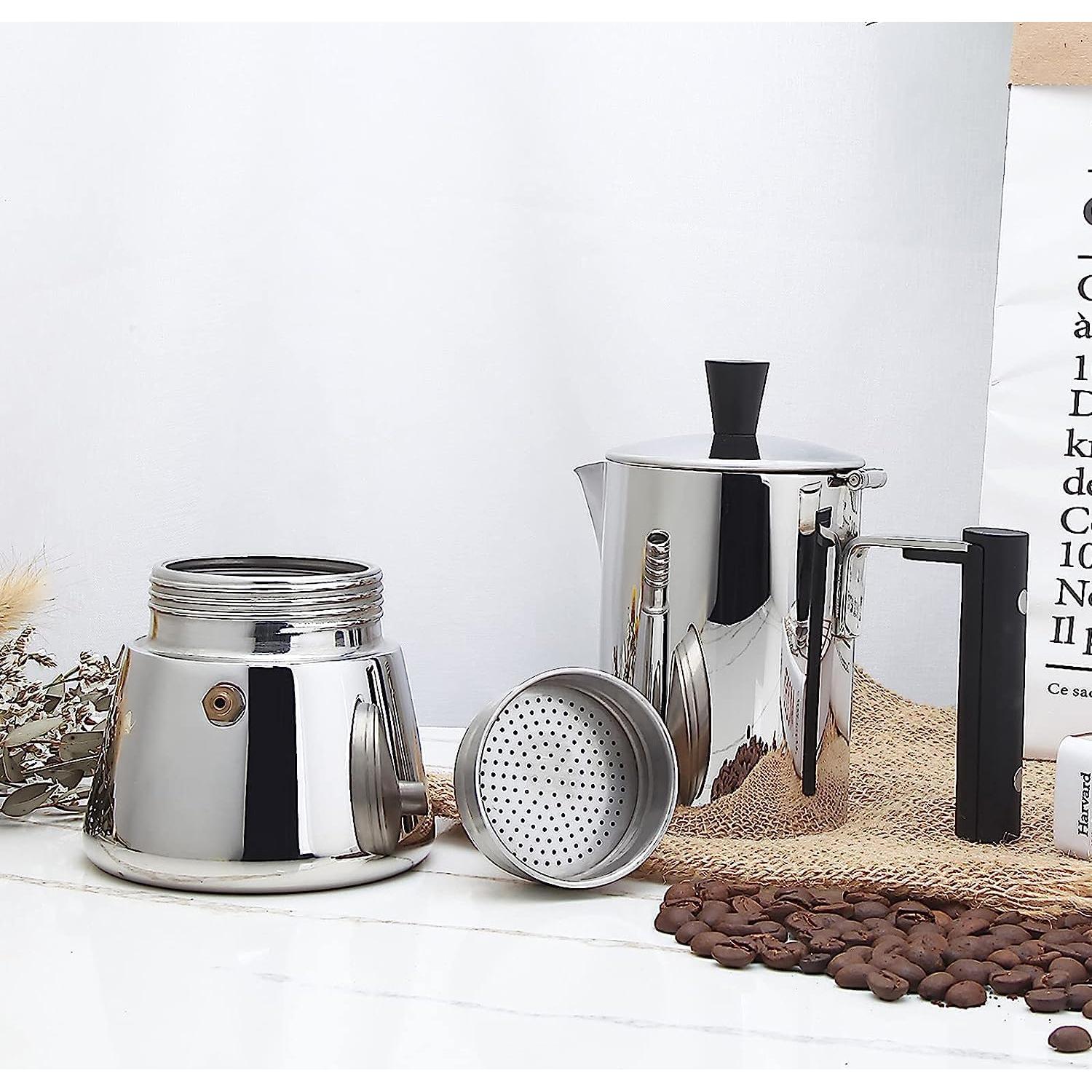 Cafetera Espresso Moka Pot Easyworkz 4 Tazas 200ml Acero Inoxidable