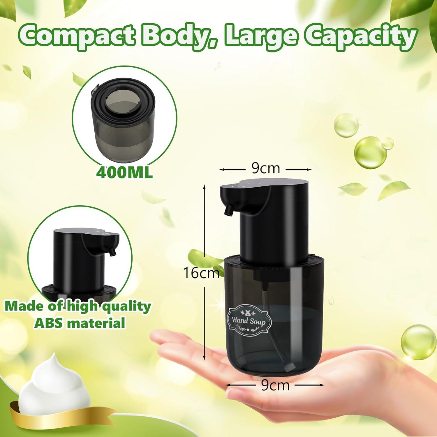 Dispensador Automático de Jabón Espumoso FFZZKJ 400ml Negro