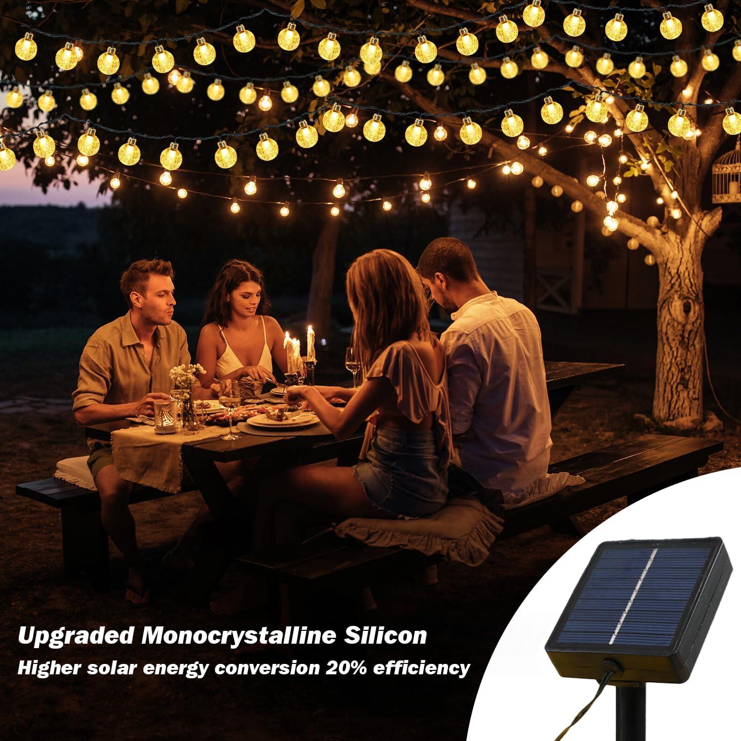 Luces Solares de Cadena USOKYO 200 LED 33.5m Blanco Cálido